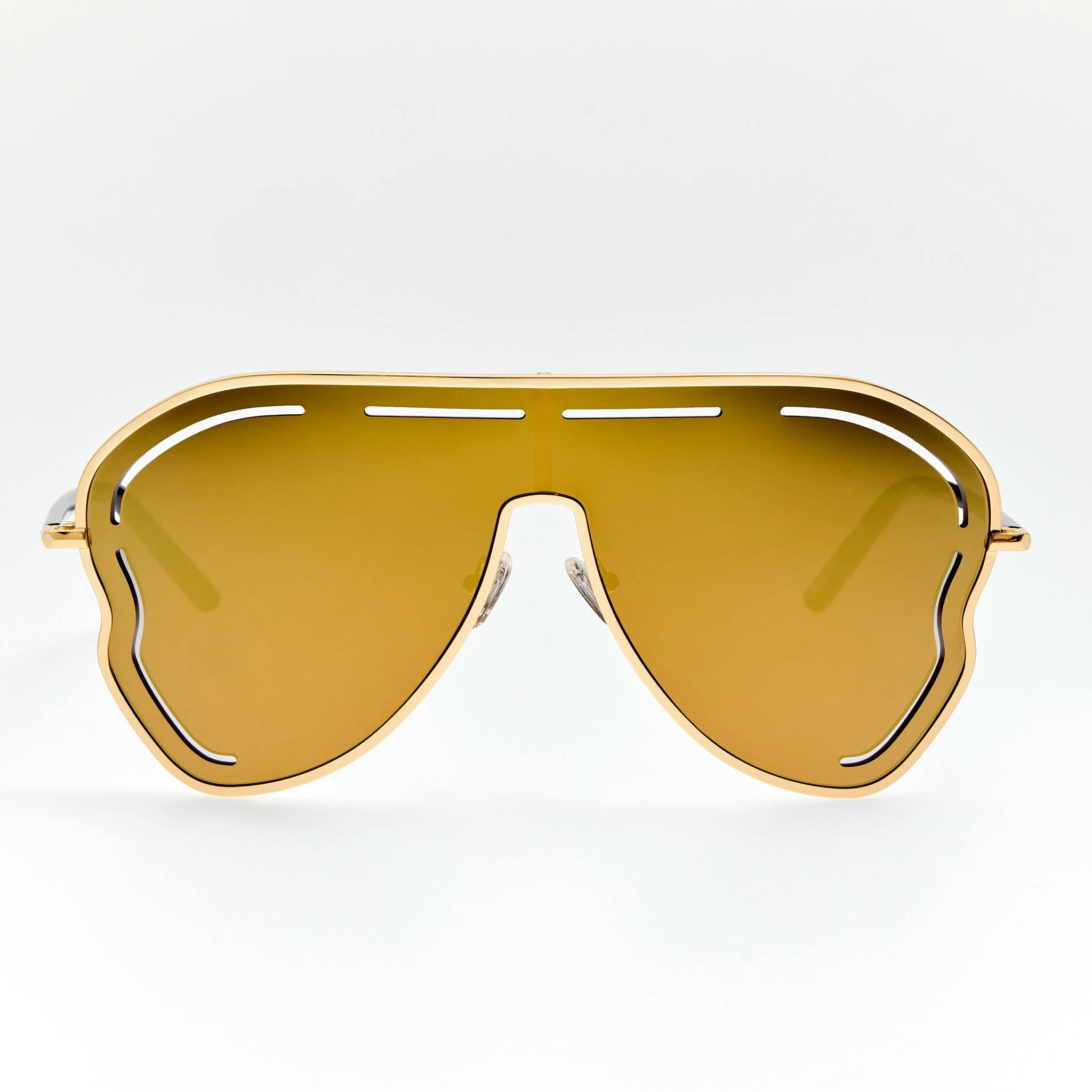Kika Gardenia Sunglasses in Gold Mirror