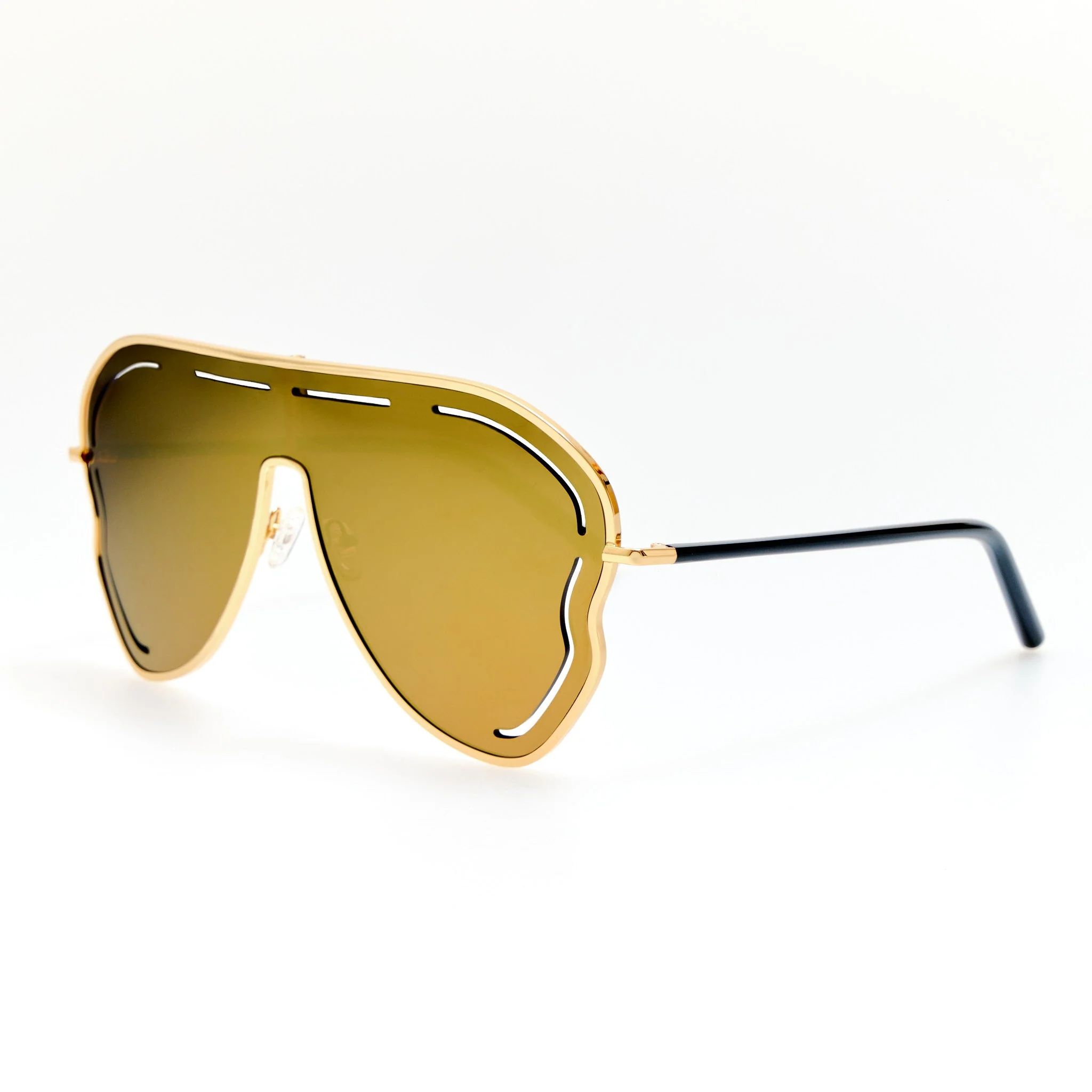 Kika Gardenia Sunglasses in Gold Mirror - Image 2