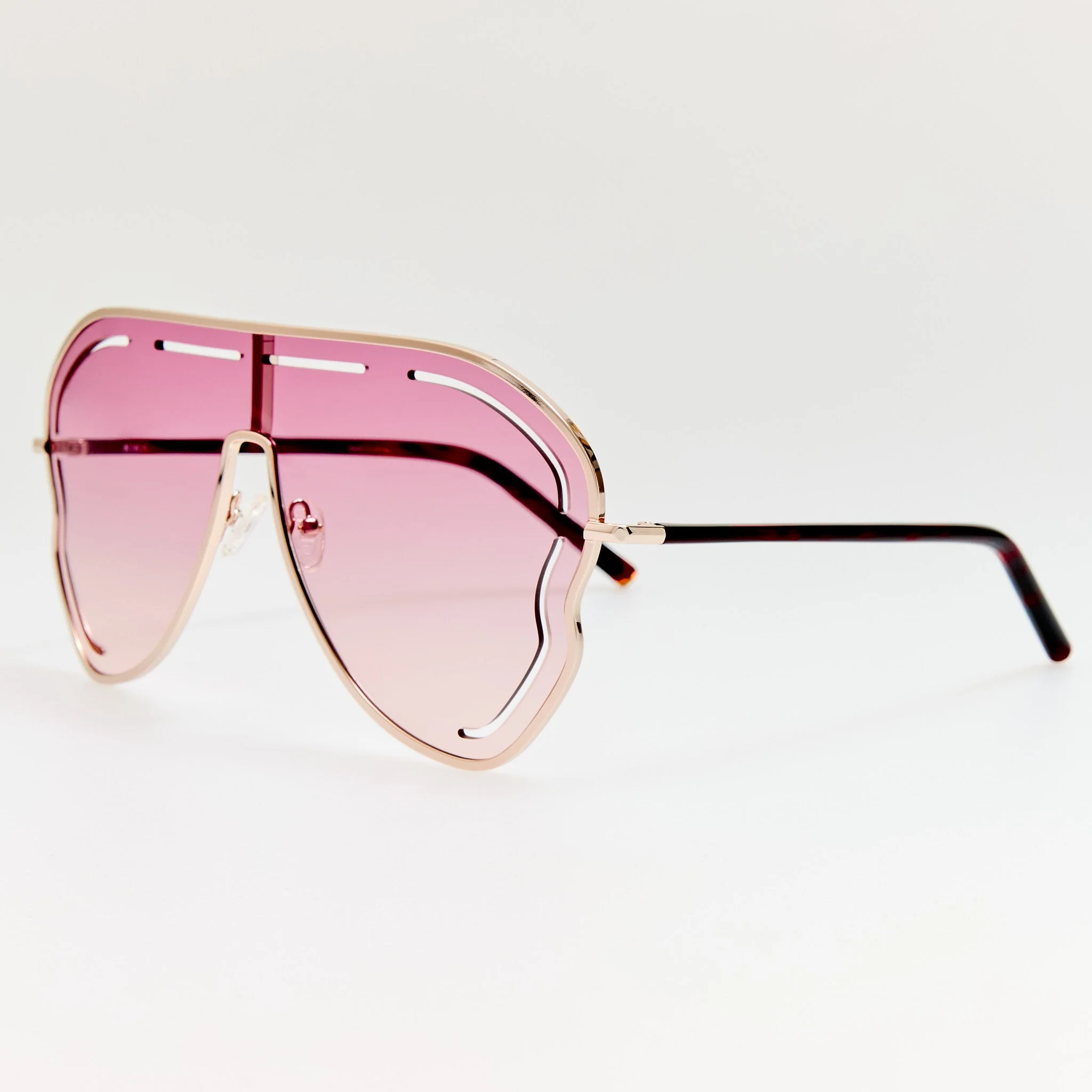 Kika Gardenia Sunglasses in Pink Gradient and Light Gold - Image 2