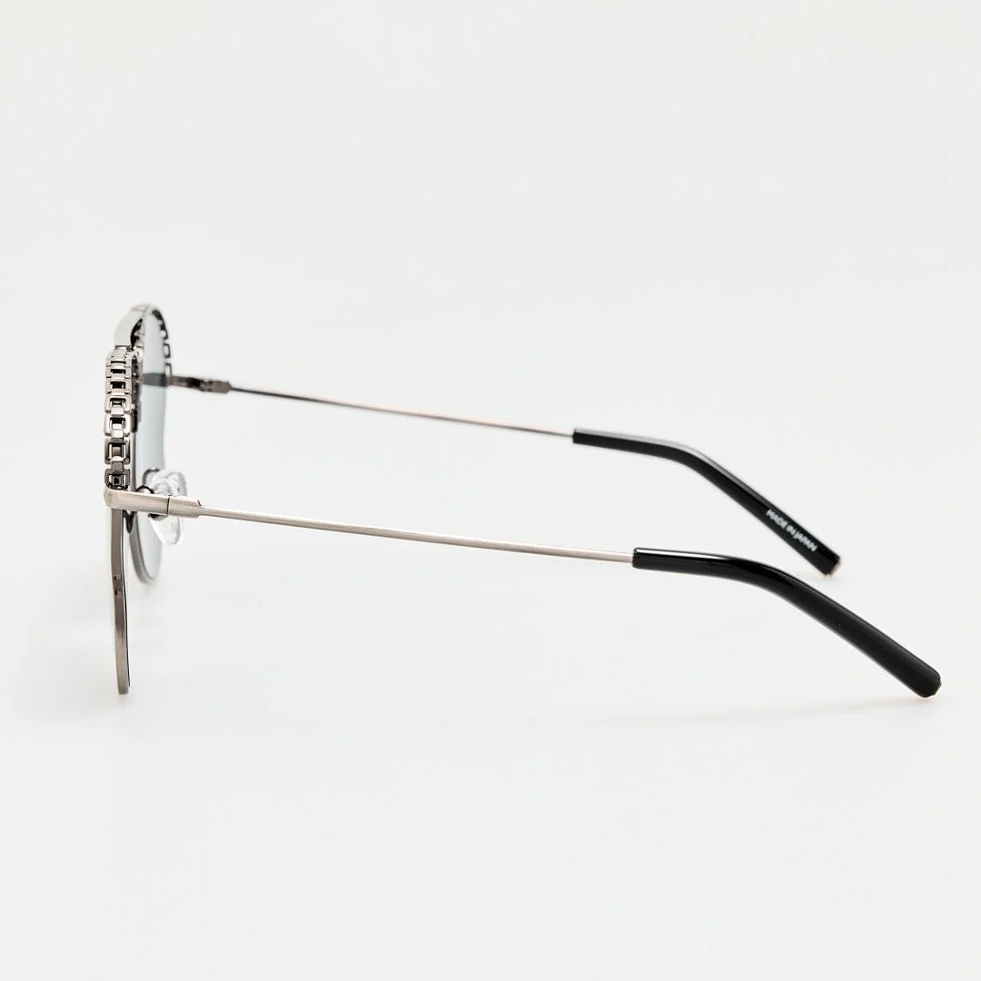 Kika Mendoza Sunglasses in Antique Silver and Grey - Image 5