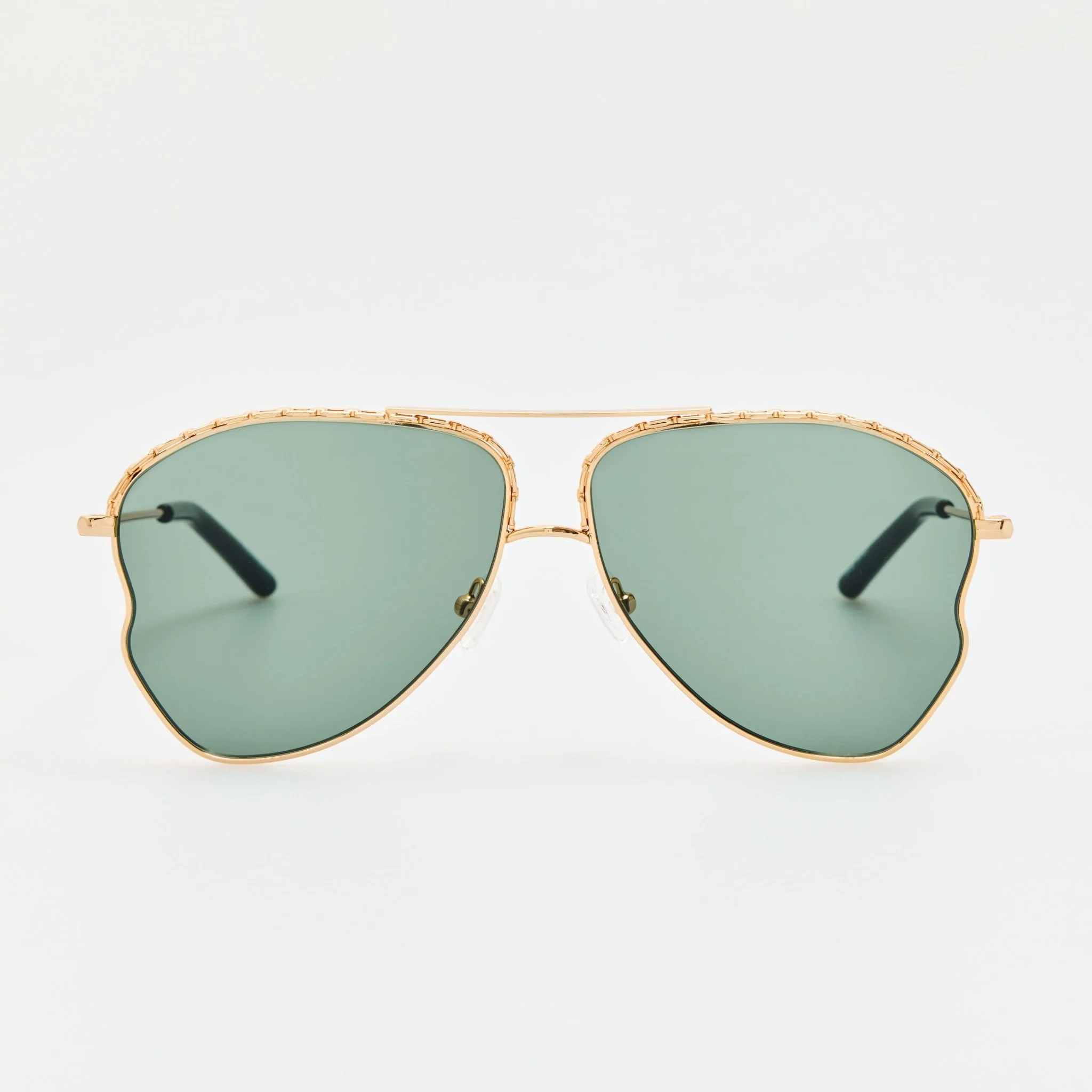 Kika Mendoza Sunglasses in Gold and Green