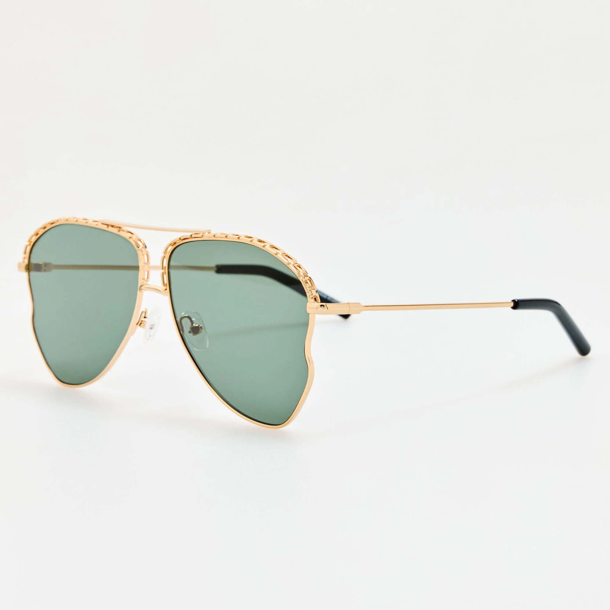 Kika Mendoza Sunglasses in Gold and Green - Image 2