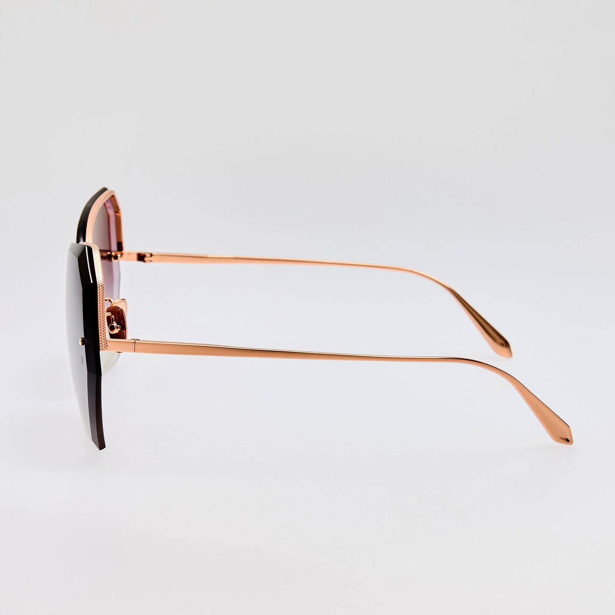 Lila Sunglasses in 18K Rose Gold and Grey - Image 5