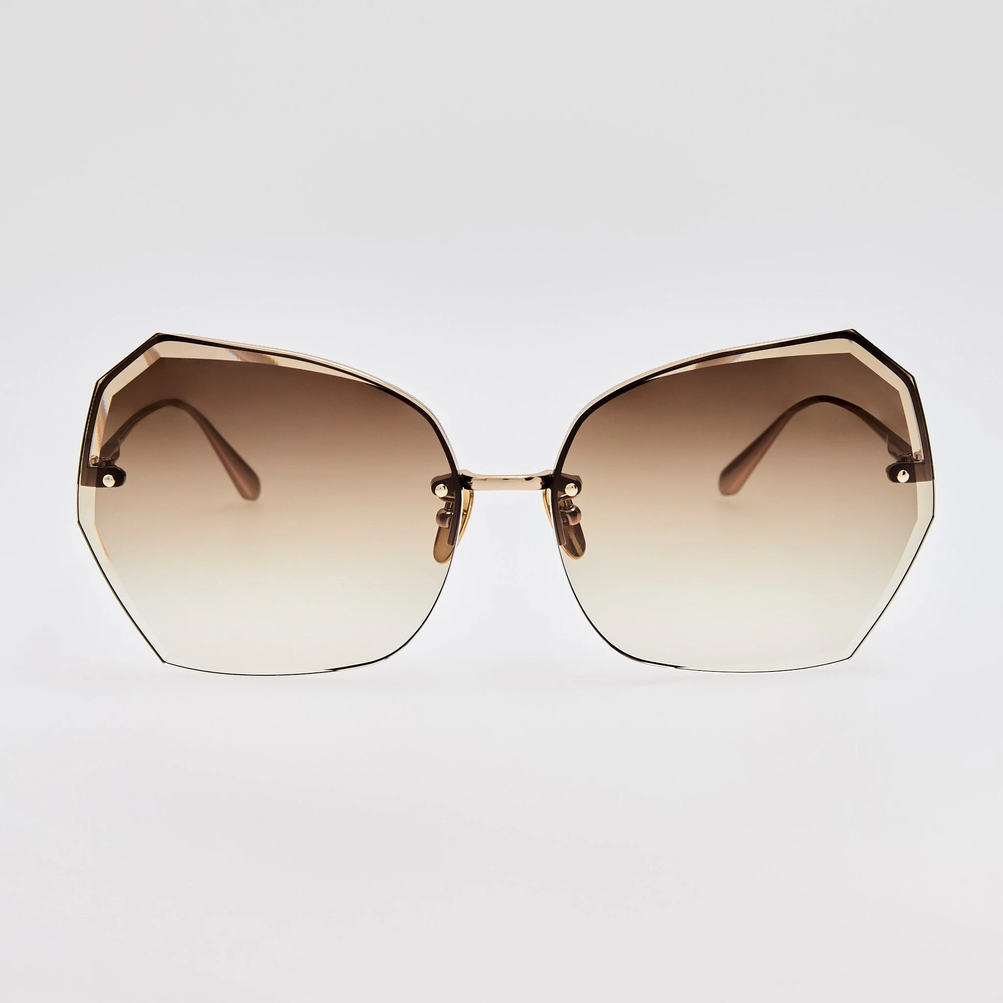 Lila Sunglasses in 22K Gold and Mocha