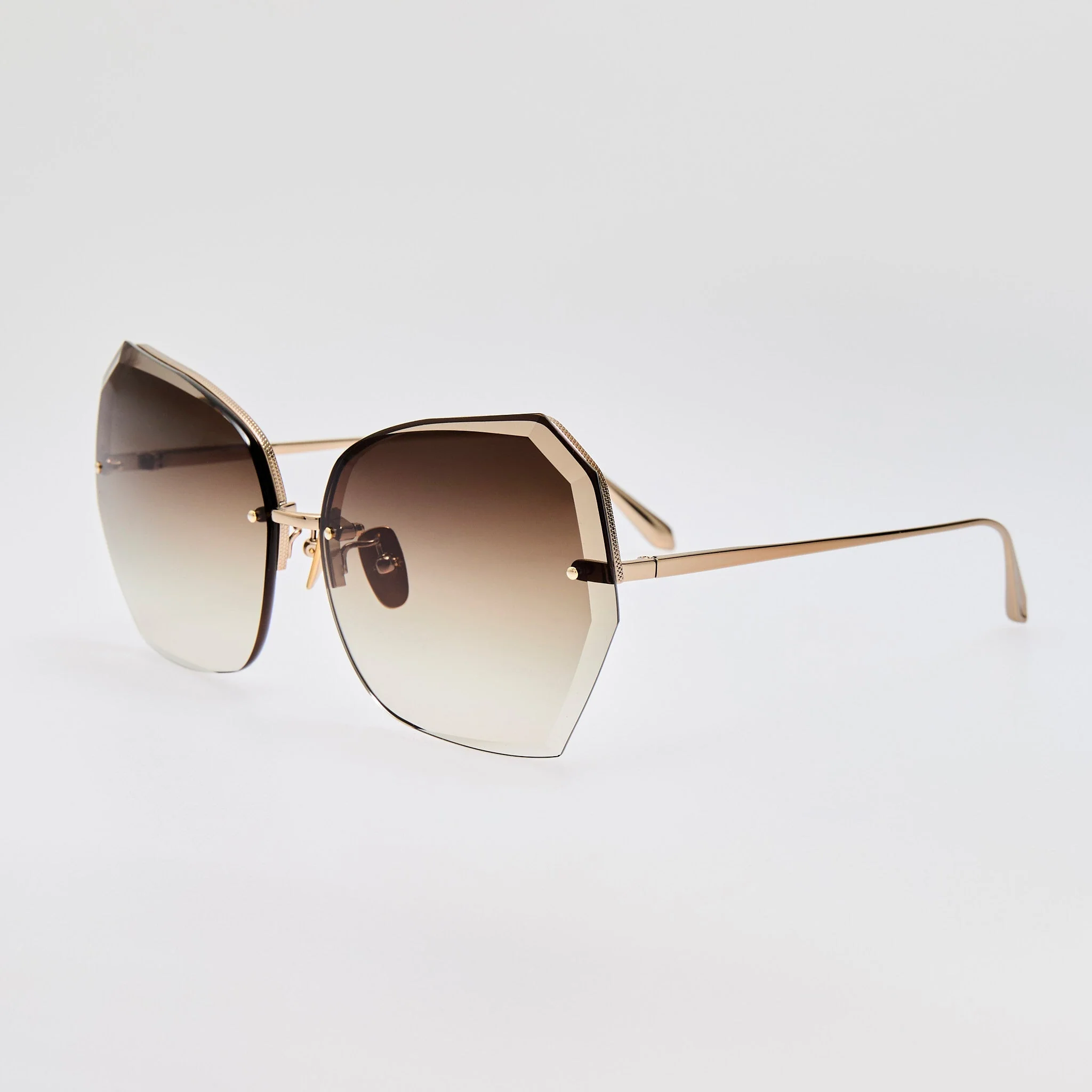 Lila Sunglasses in 22K Gold and Mocha - Image 2