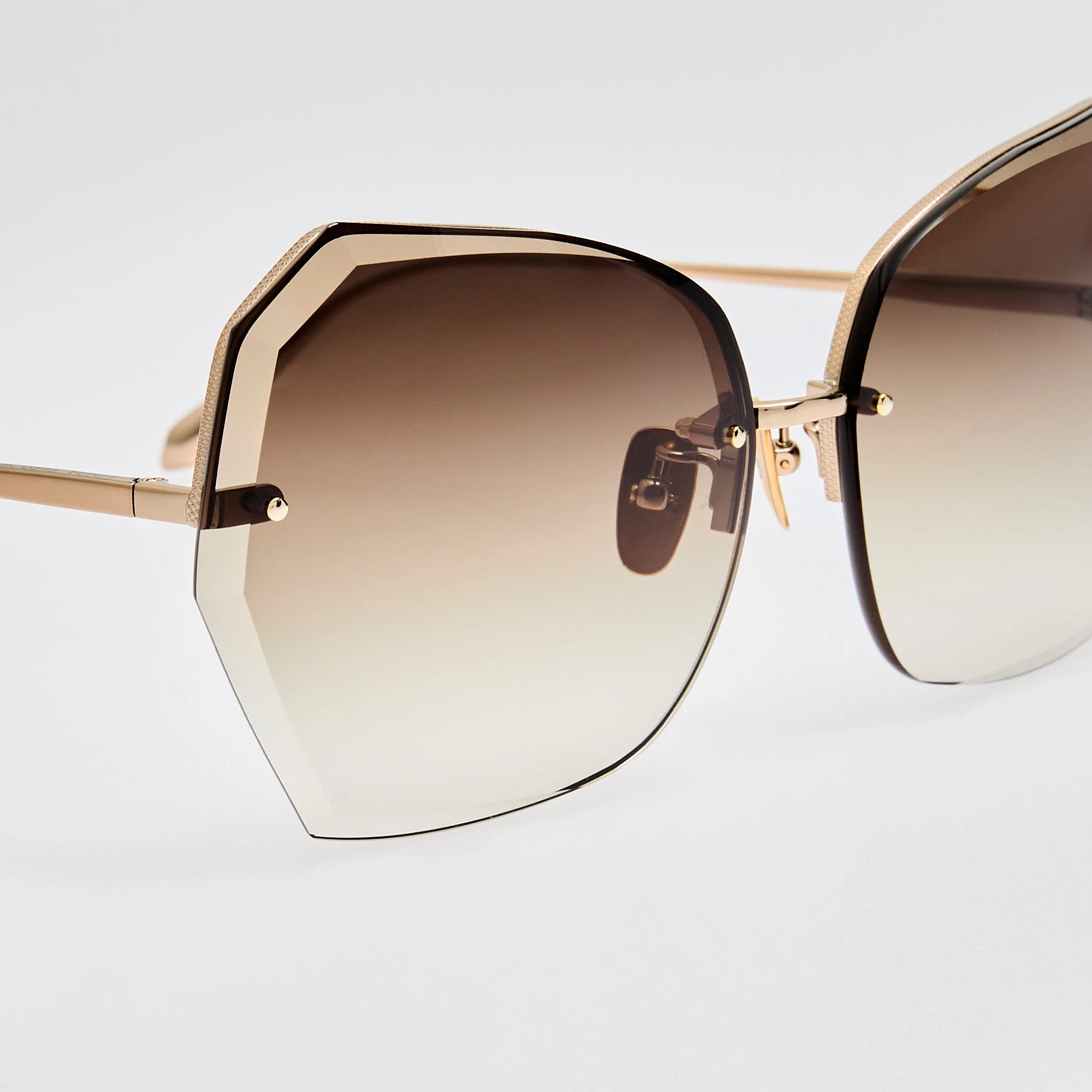Lila Sunglasses in 22K Gold and Mocha - Image 5
