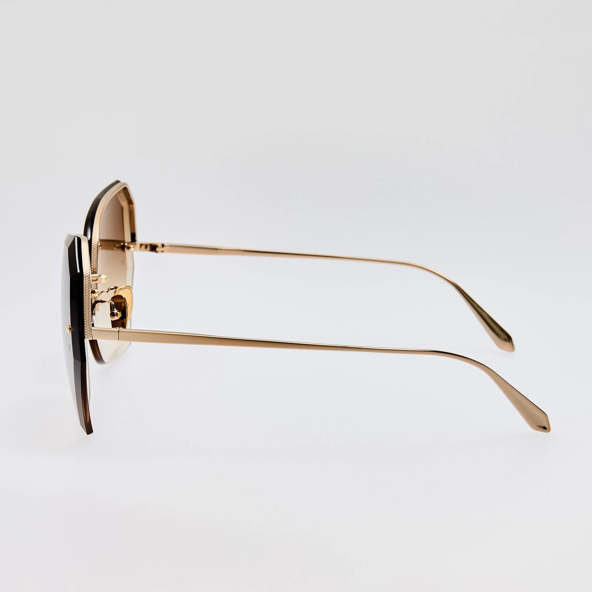 Lila Sunglasses in 22K Gold and Mocha - Image 6