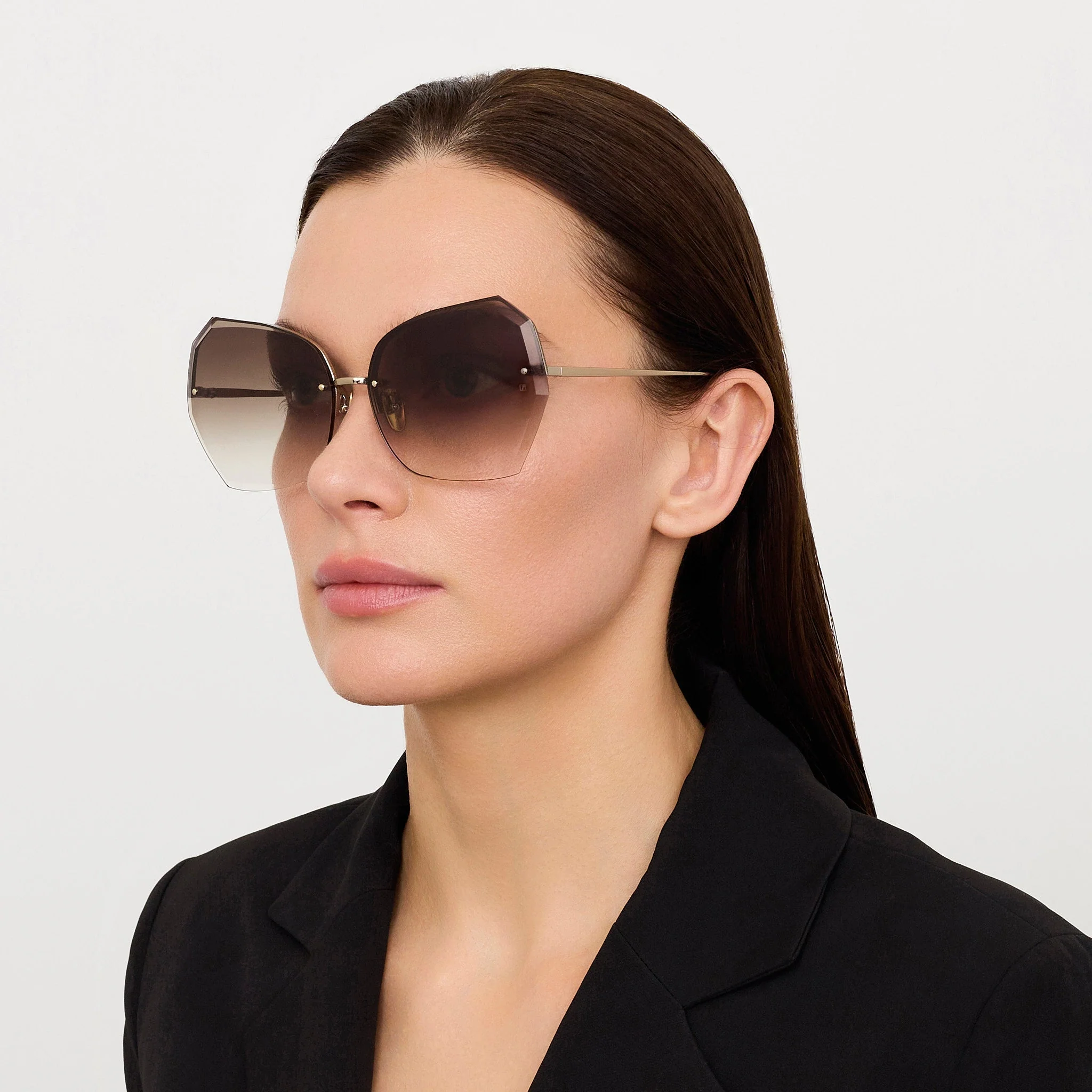 Lila Sunglasses in 22K Gold and Mocha - Image 7