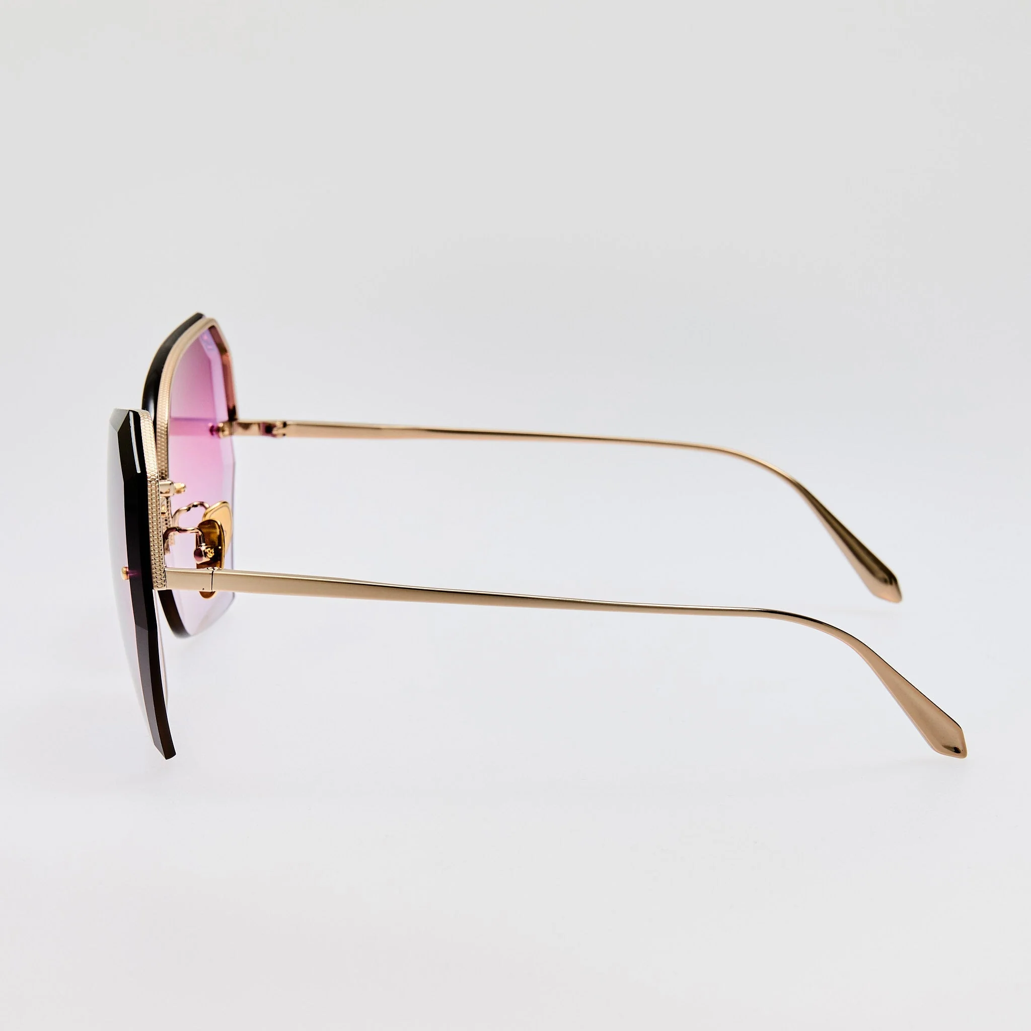 Lila Sunglasses in 22K Gold and Purple - Image 5