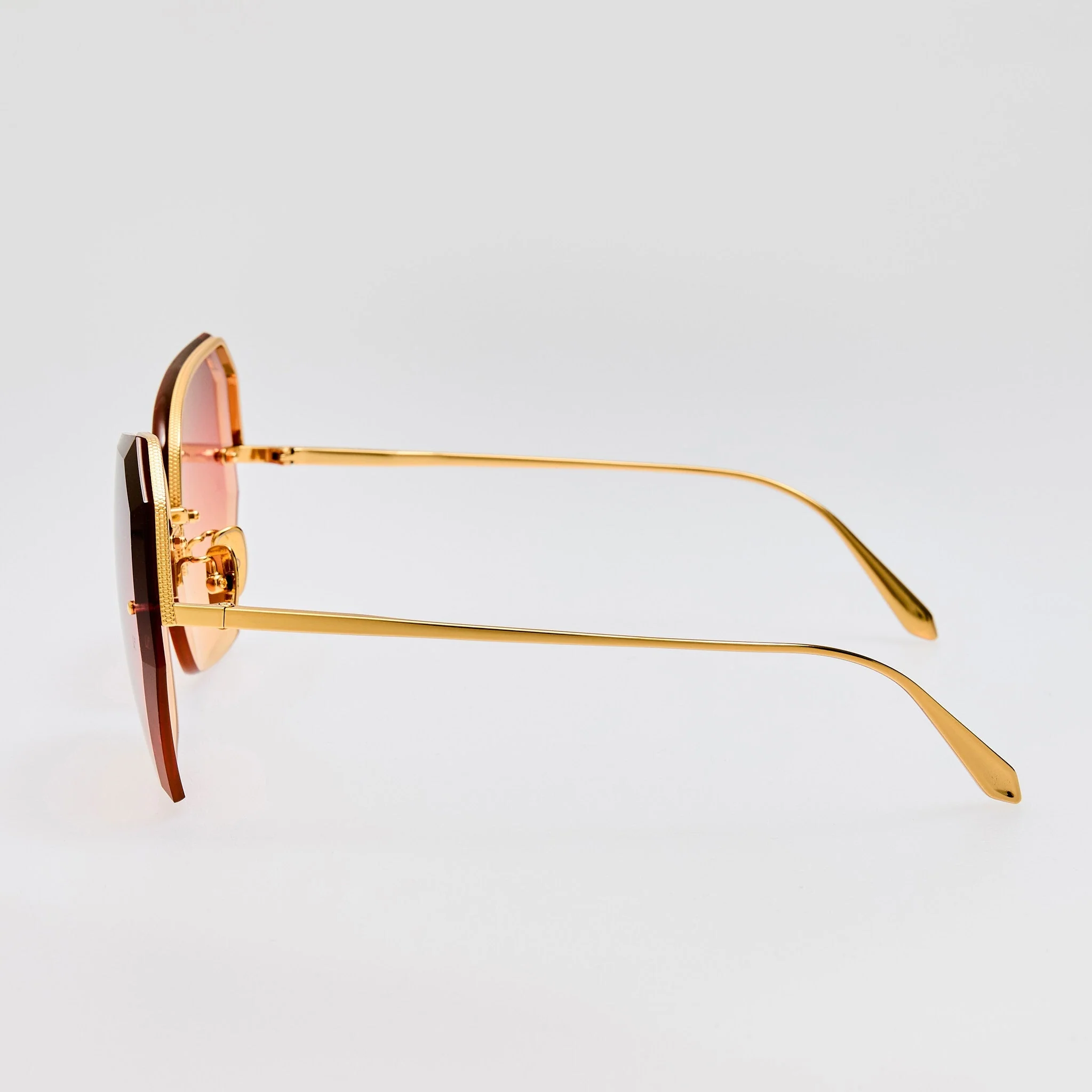 Lila Sunglasses in 22k Gold and Sunset Gradient - Image 4