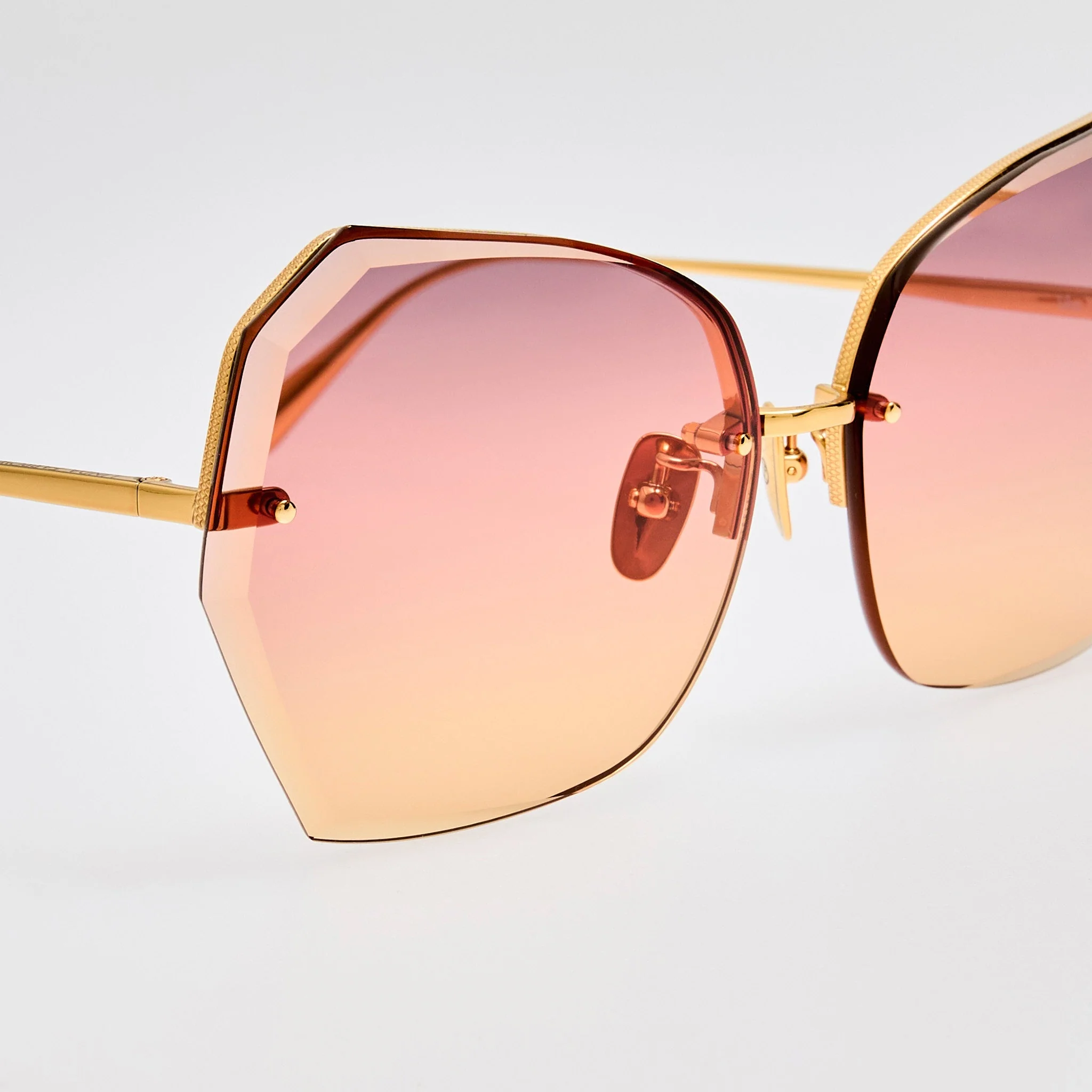 Lila Sunglasses in 22k Gold and Sunset Gradient - Image 5