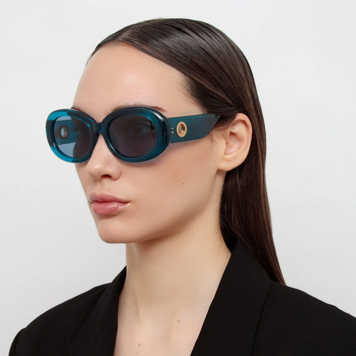 Lina Sunglasses in Aqua - Image 3