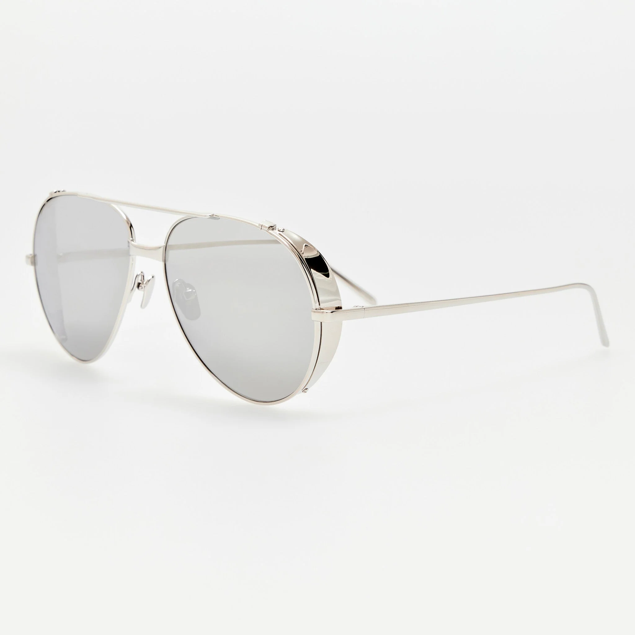 Aviator Sunglasses in 22K White Gold and Platinum - Image 2