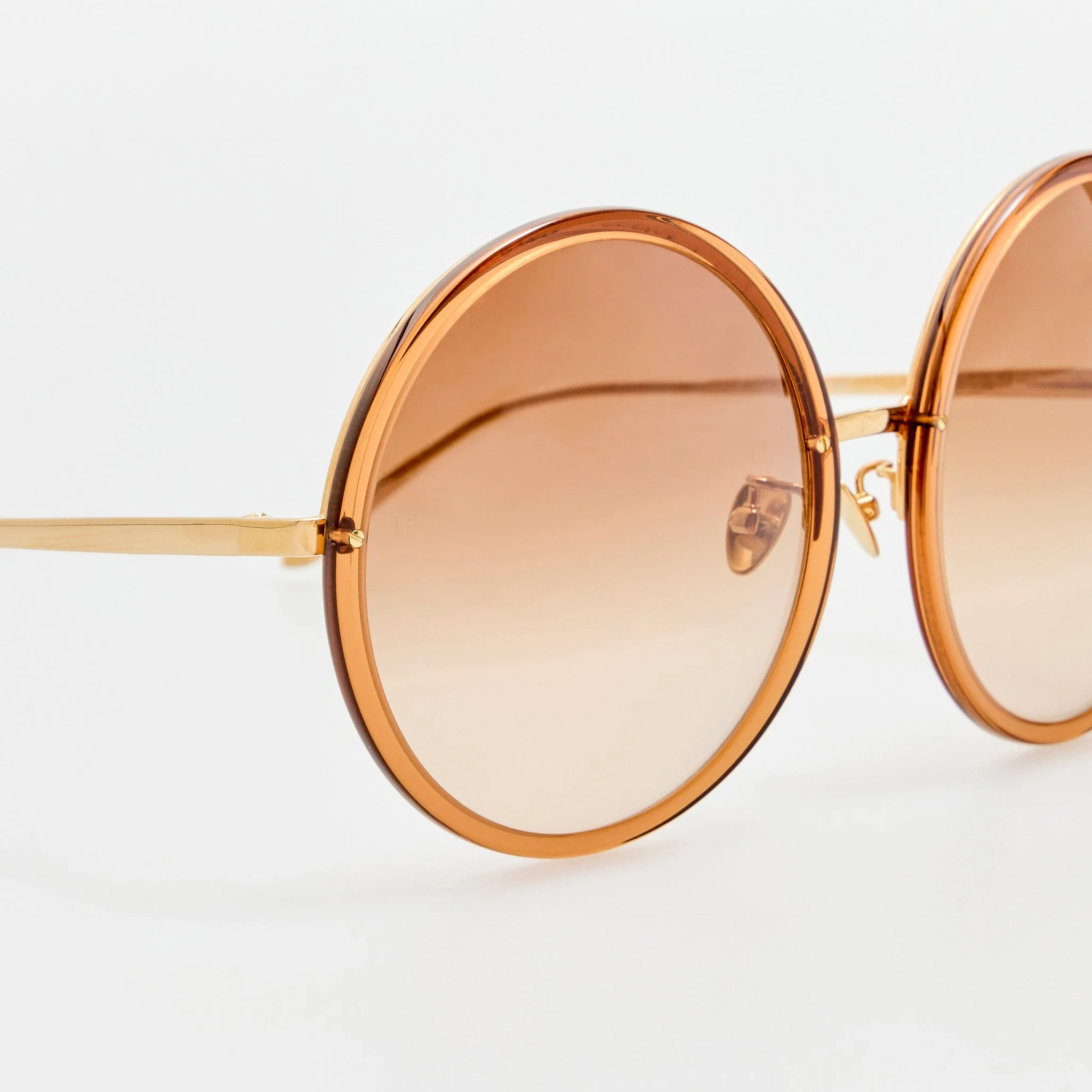 Kew Sunglasses in 22K Gold and Brown - Image 5