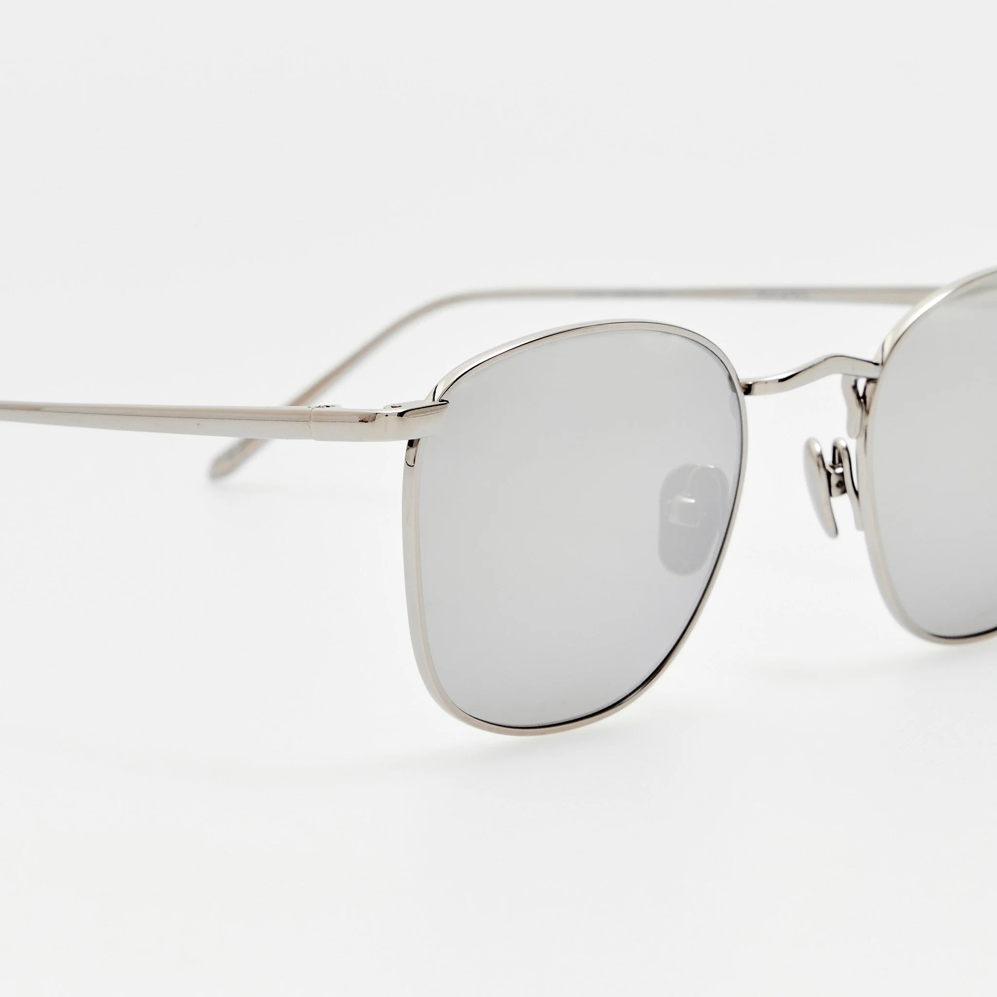 Simon Square Sunglasses in 22K White Gold and Platinum - Image 7