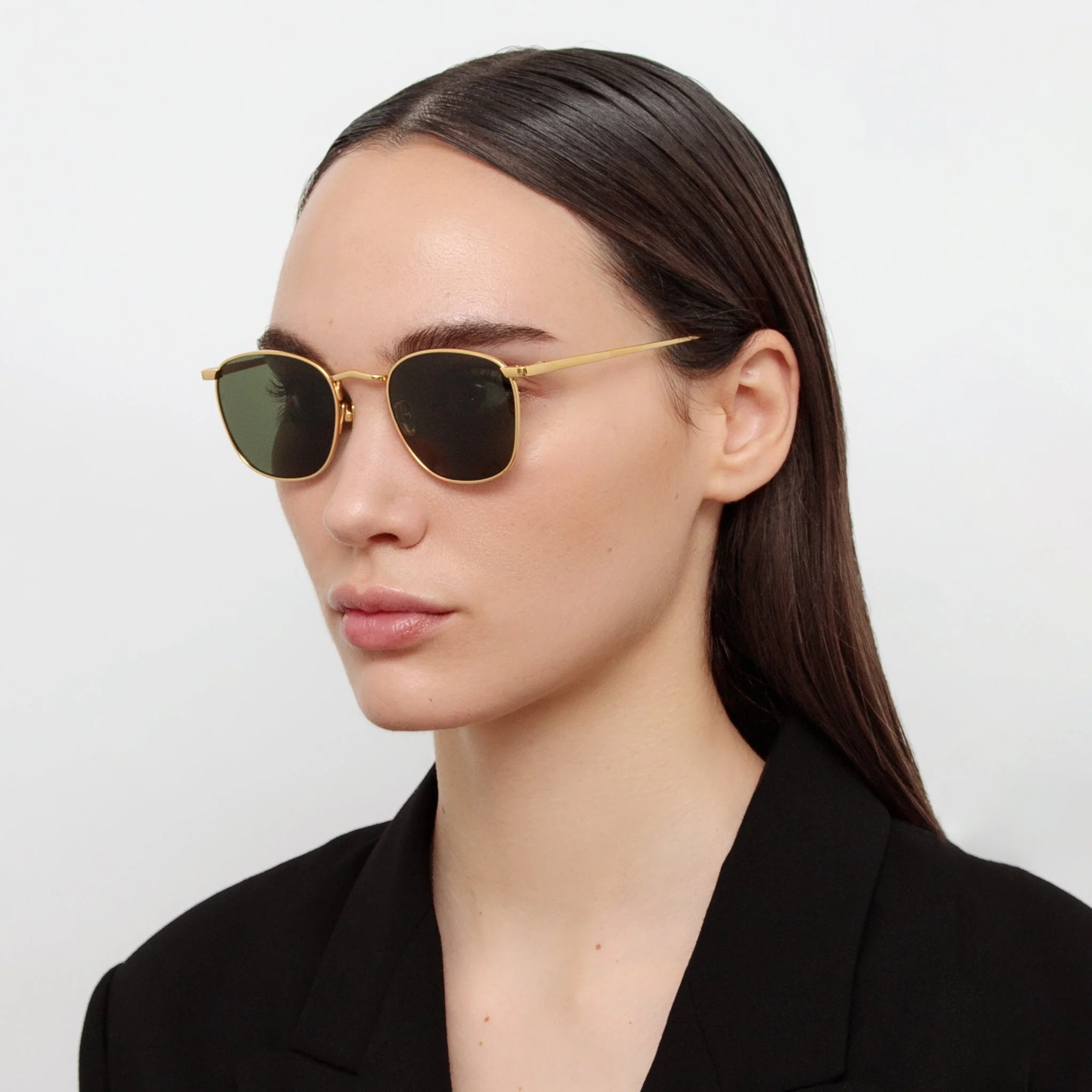 Simon Square Sunglasses in 22K Gold - Image 3