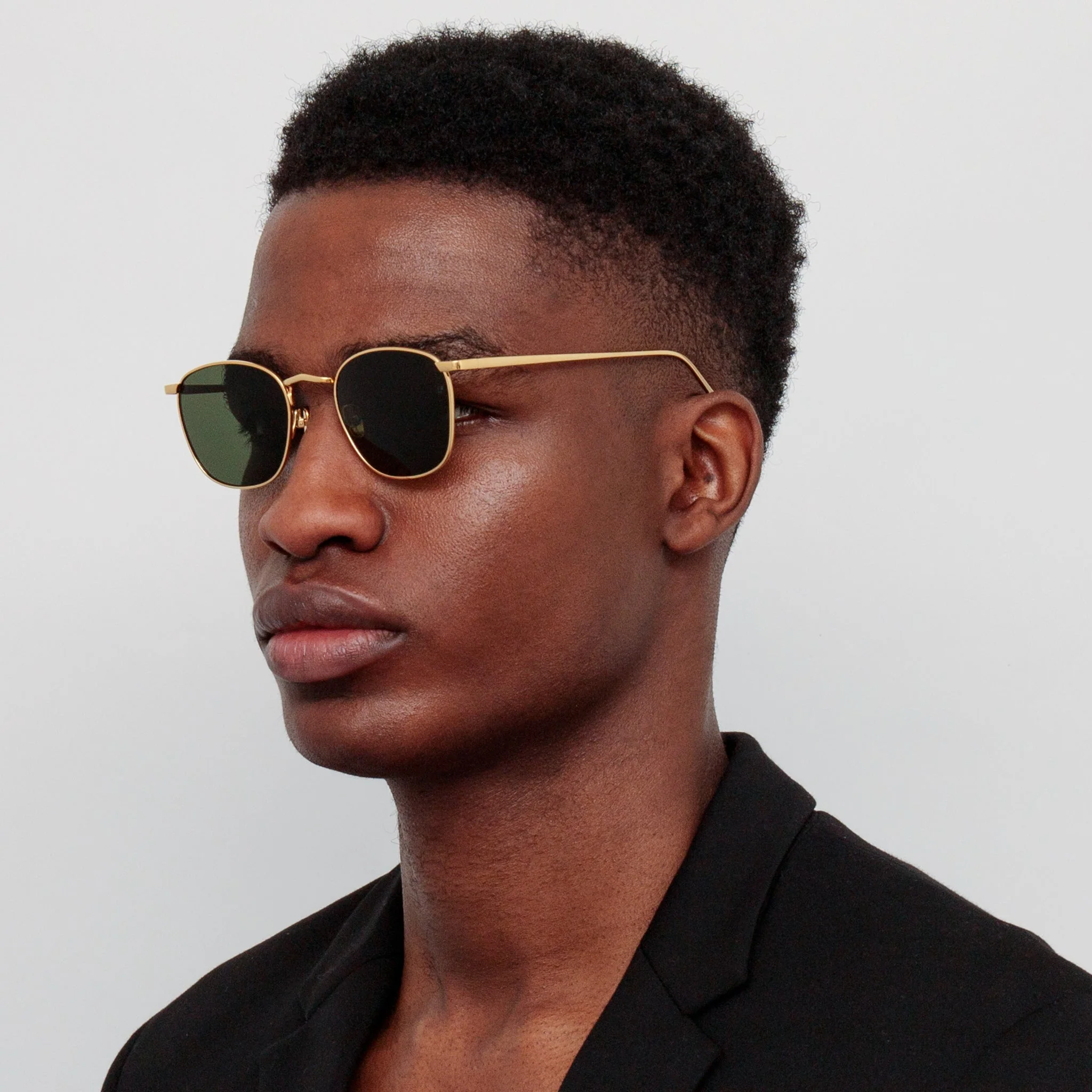 Simon Square Sunglasses in 22K Gold - Image 4