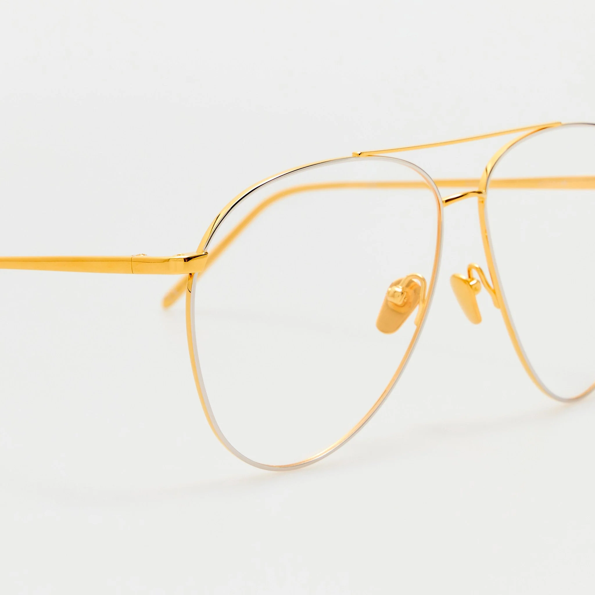 Kirk Aviator Optical Frame in 22K Yellow Gold - Image 4