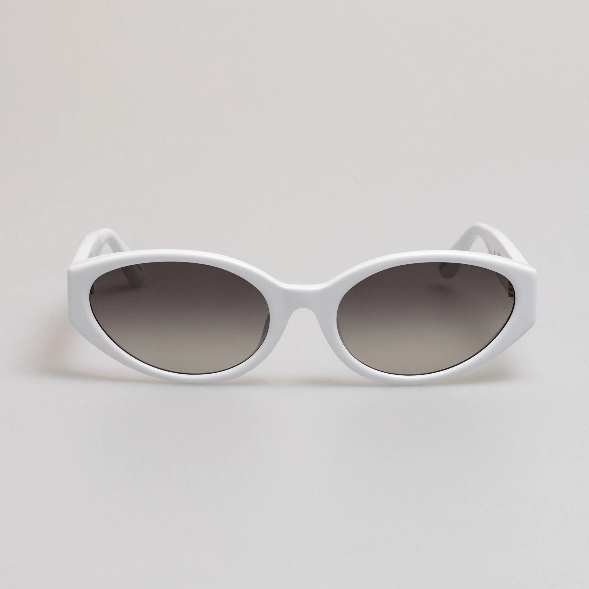 Lyra Oval Sunglasses in White