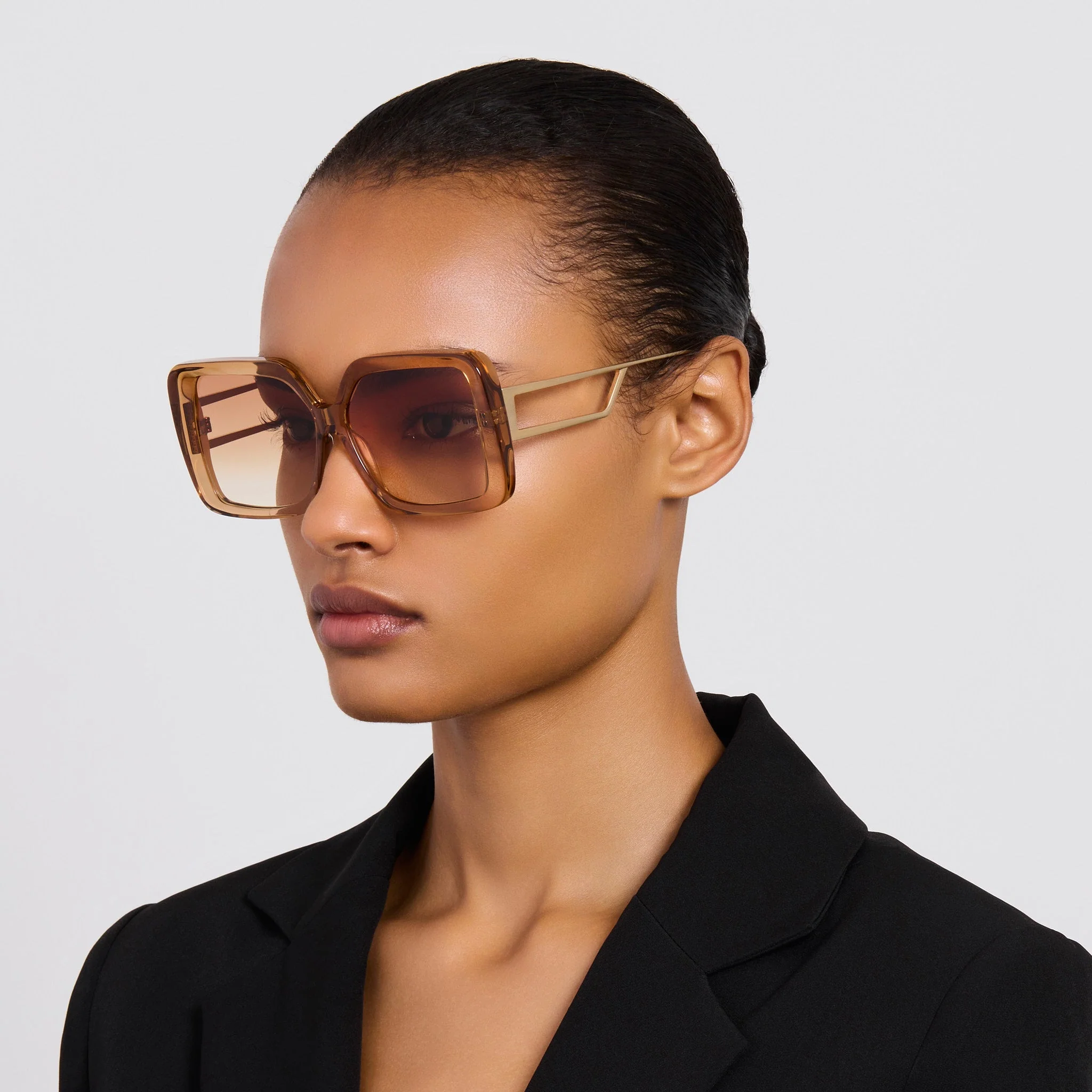 Macy Vista Temple Sunglasses in Honey - Image 3