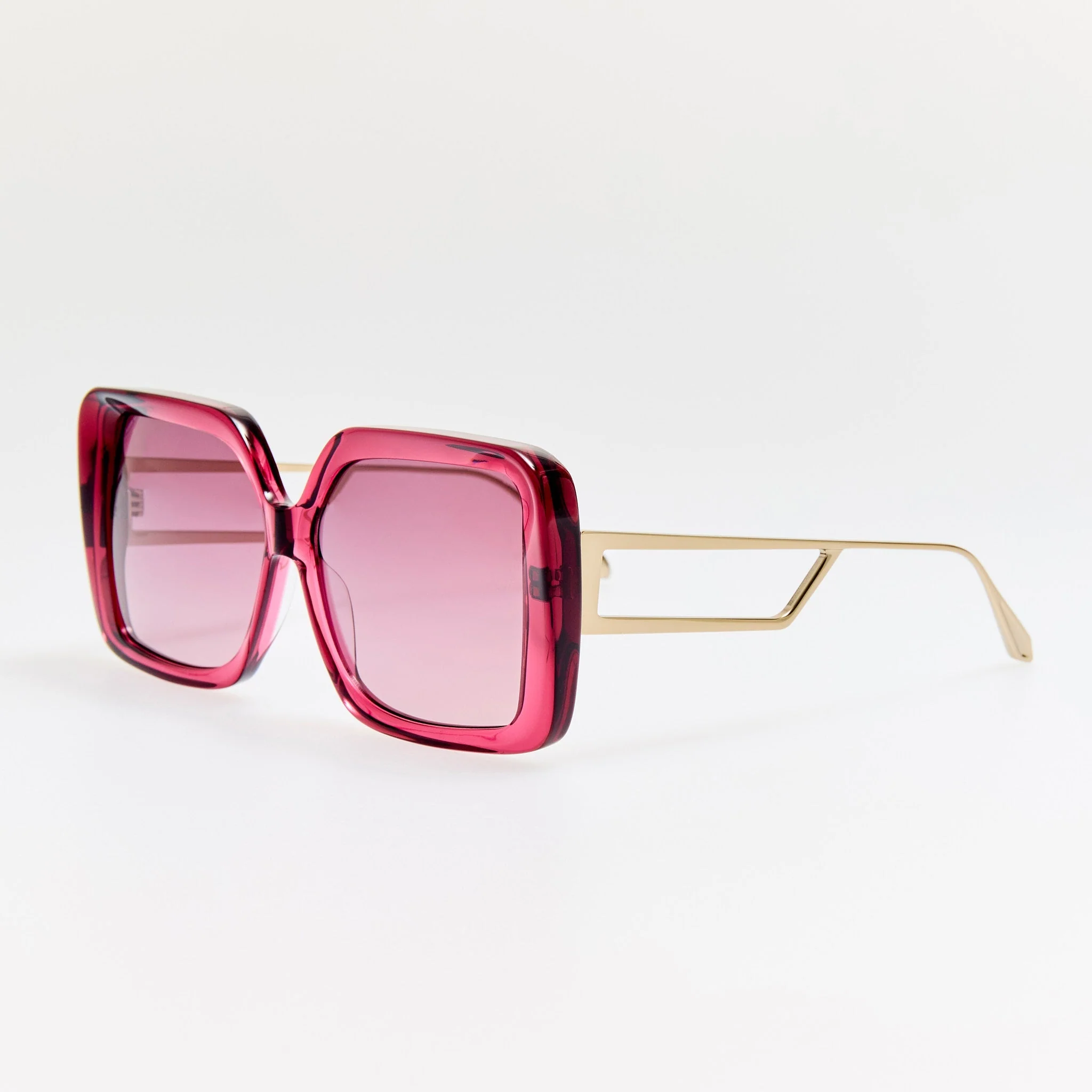 Macy Vista Temple Sunglasses in Wine - Image 2