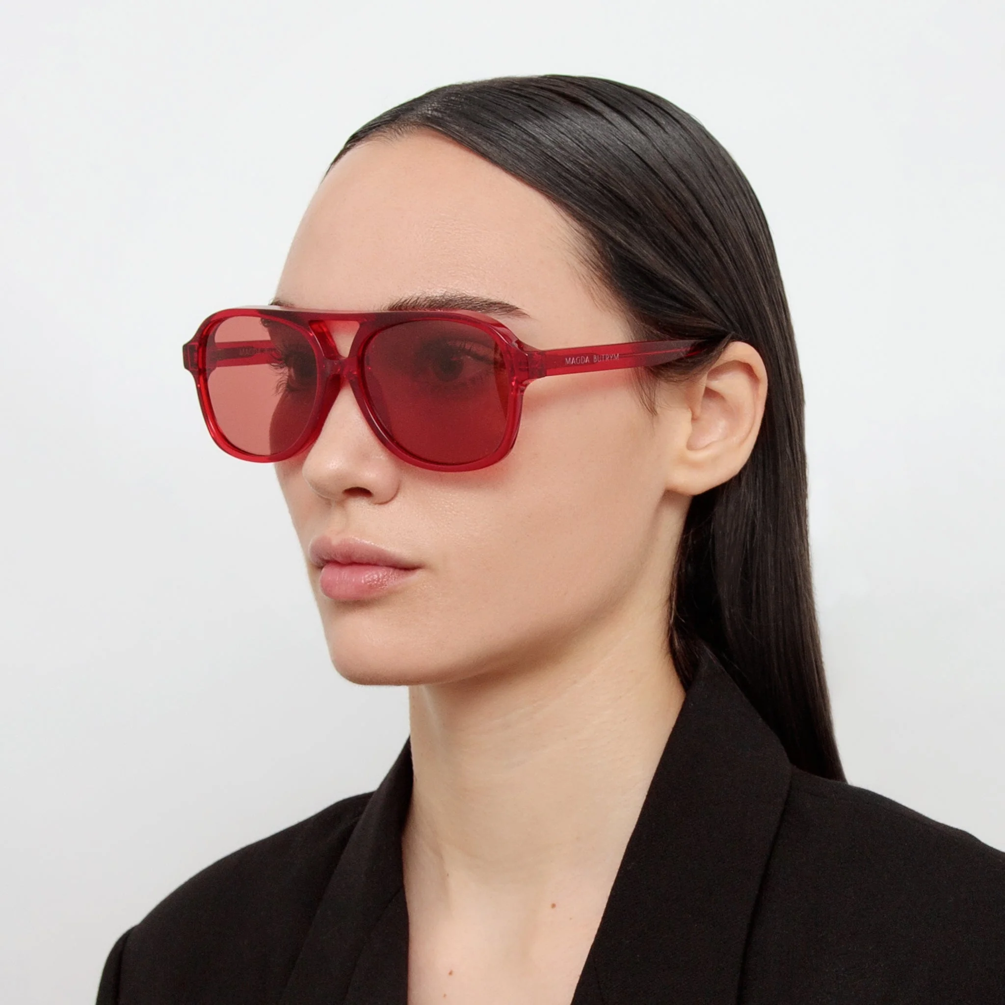 Aviator Sunglasses in Red - Image 3