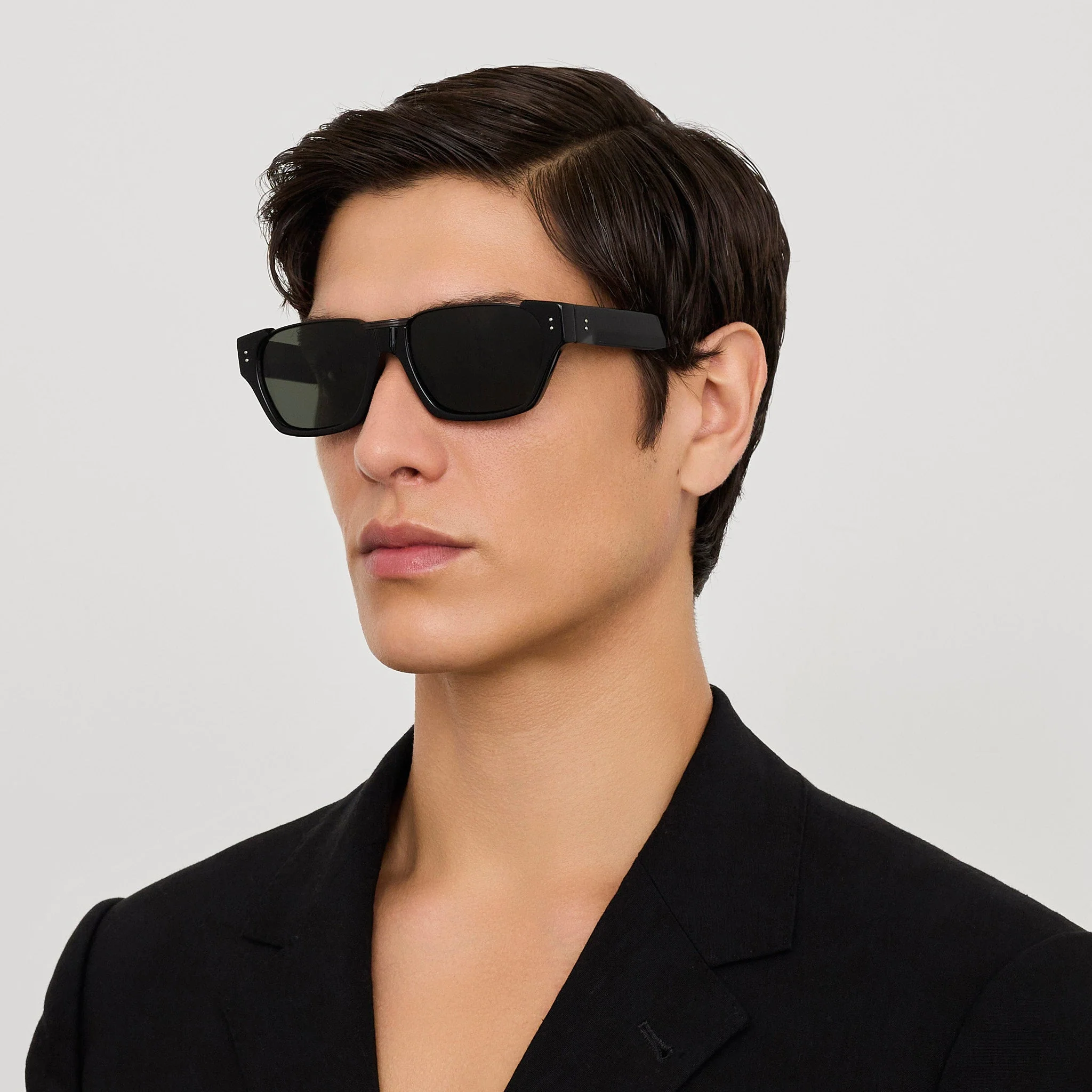 Marcel Sunglasses in Black Matt Nickel - Image 3