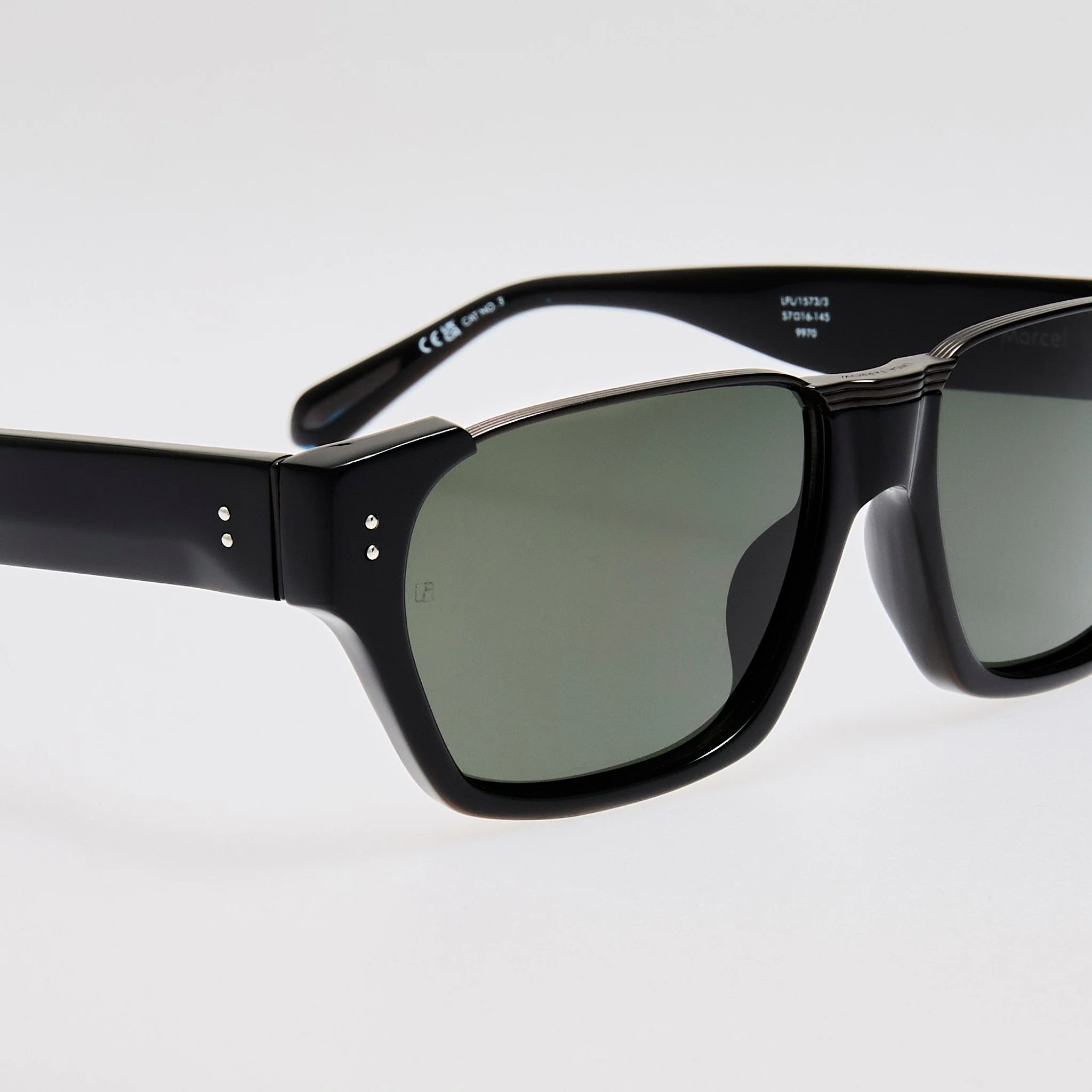 Marcel Sunglasses in Black Matt Nickel - Image 4