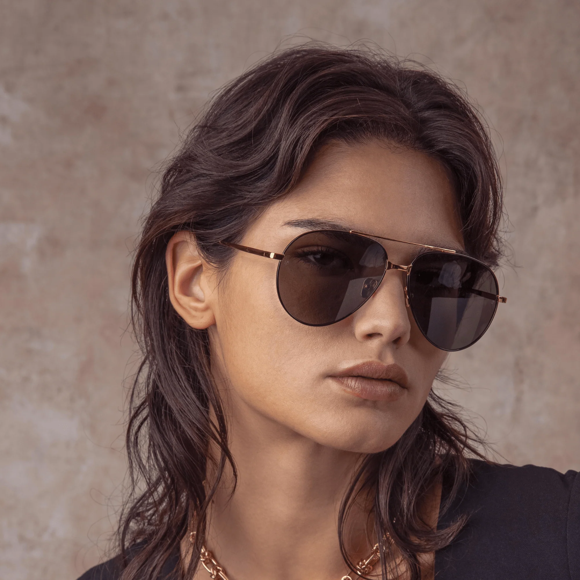 Marcelo Sunglasses in 22K Gold and Grey - Image 4