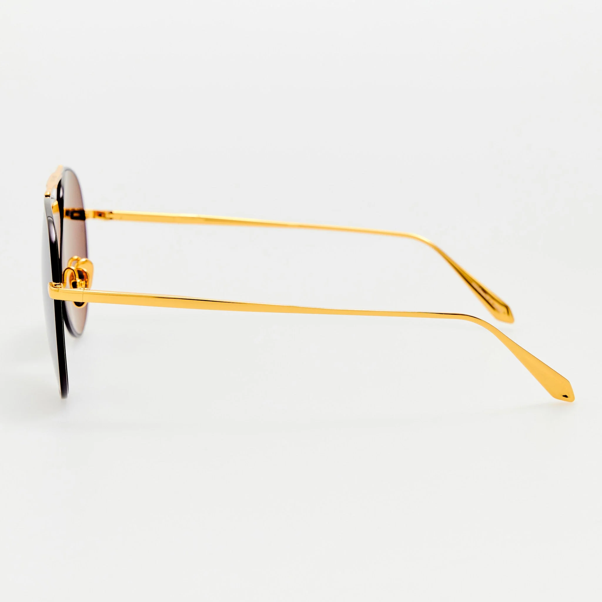 Marcelo Sunglasses in 22K Gold and Grey - Image 6