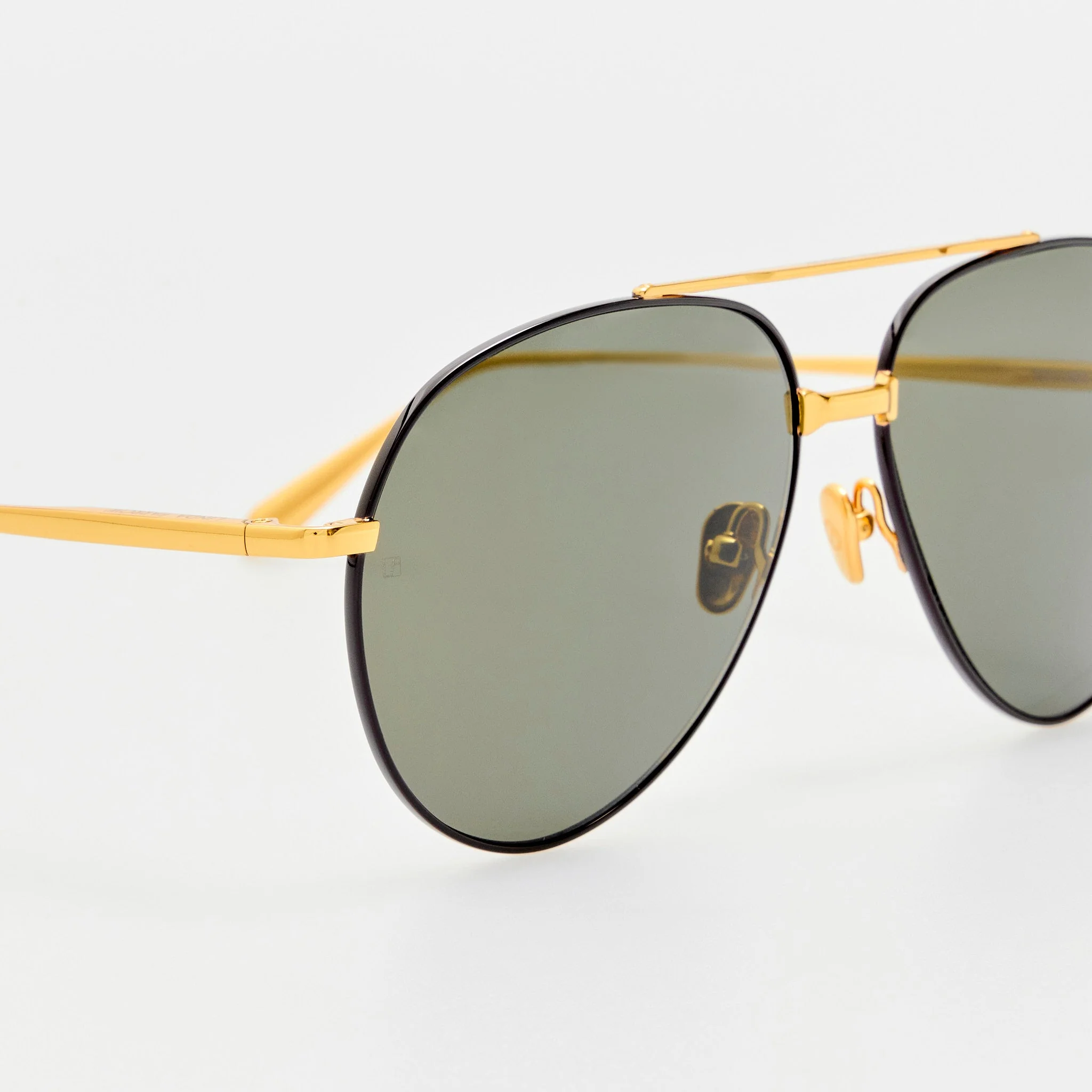 Marcelo Sunglasses in 22K Gold and Grey - Image 7
