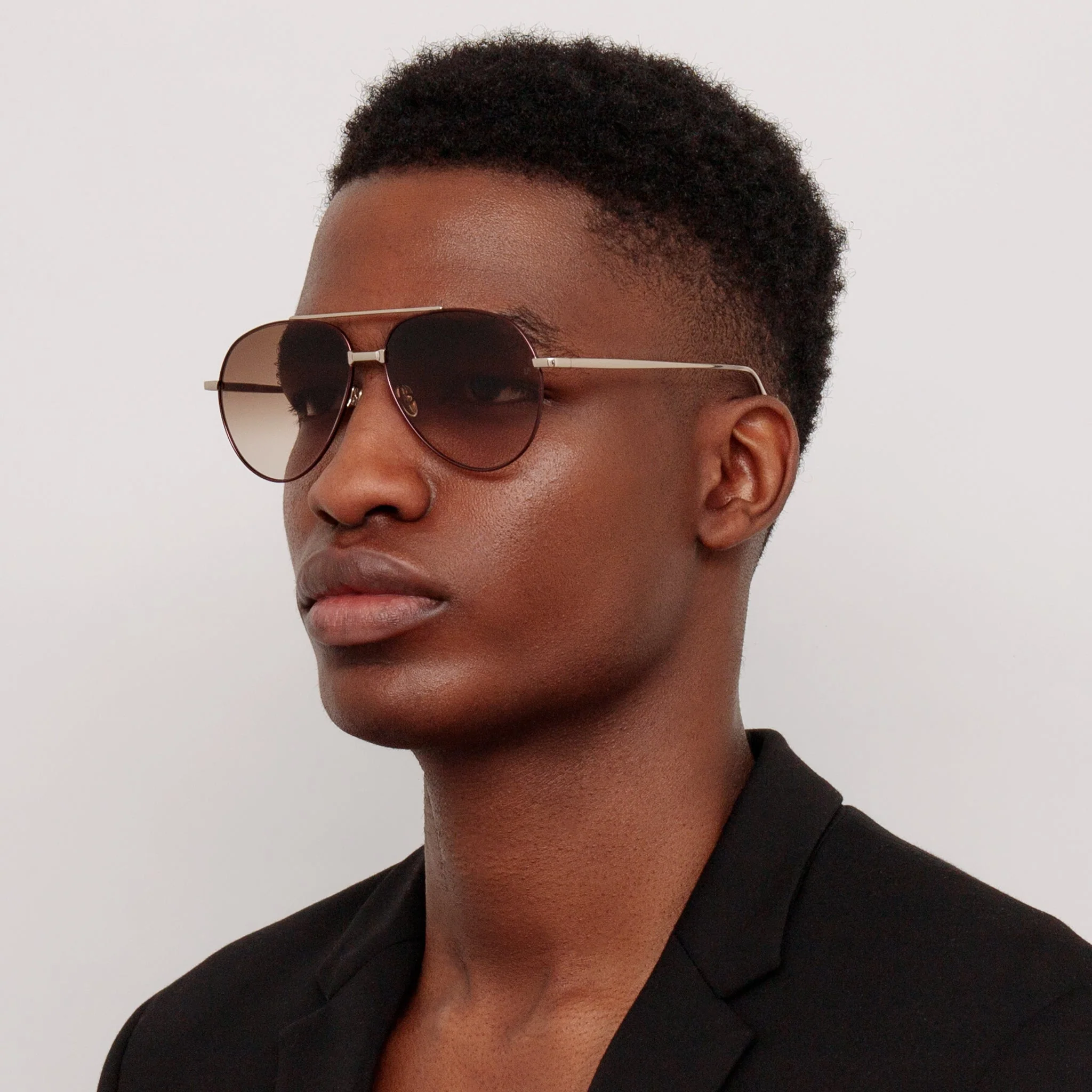 Marcelo Sunglasses in 22K Gold and Brown - Image 3