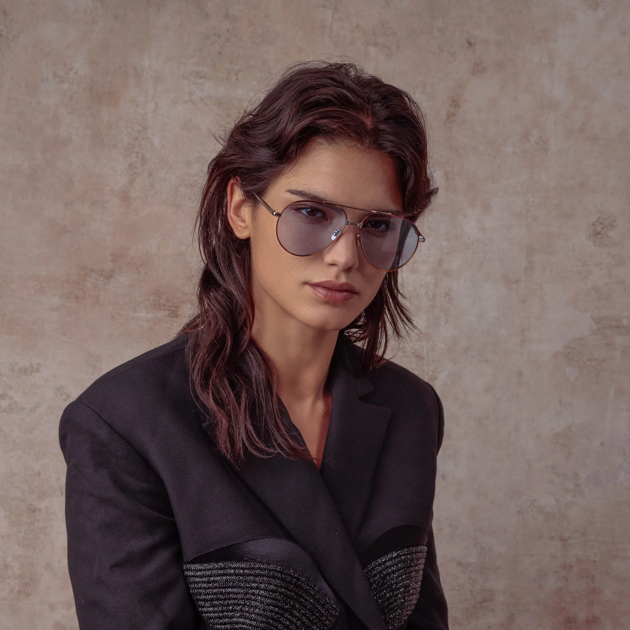 Marcelo Sunglasses in 22K Gold and Blue - Image 3
