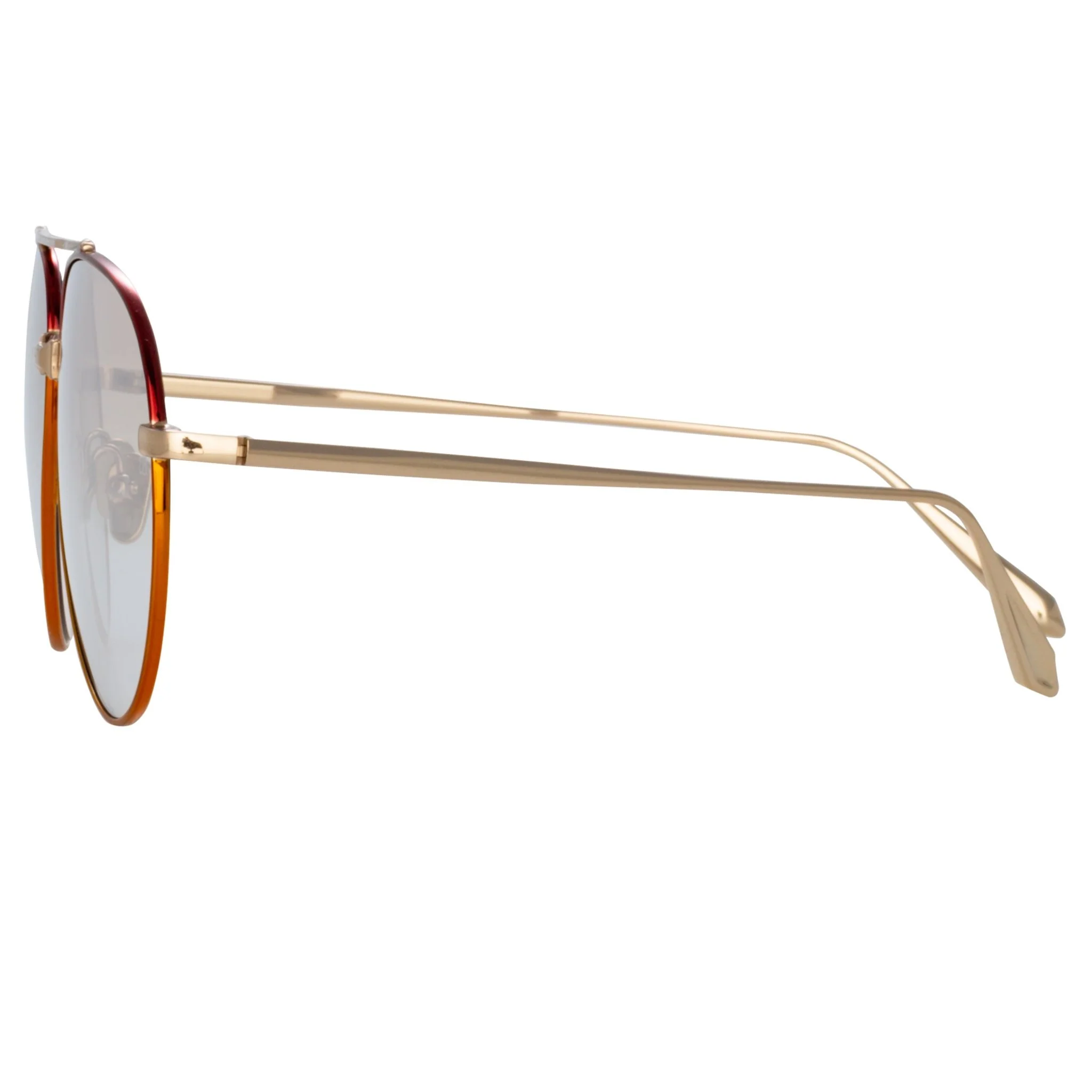 Marcelo Sunglasses in 22K Gold and Blue - Image 4