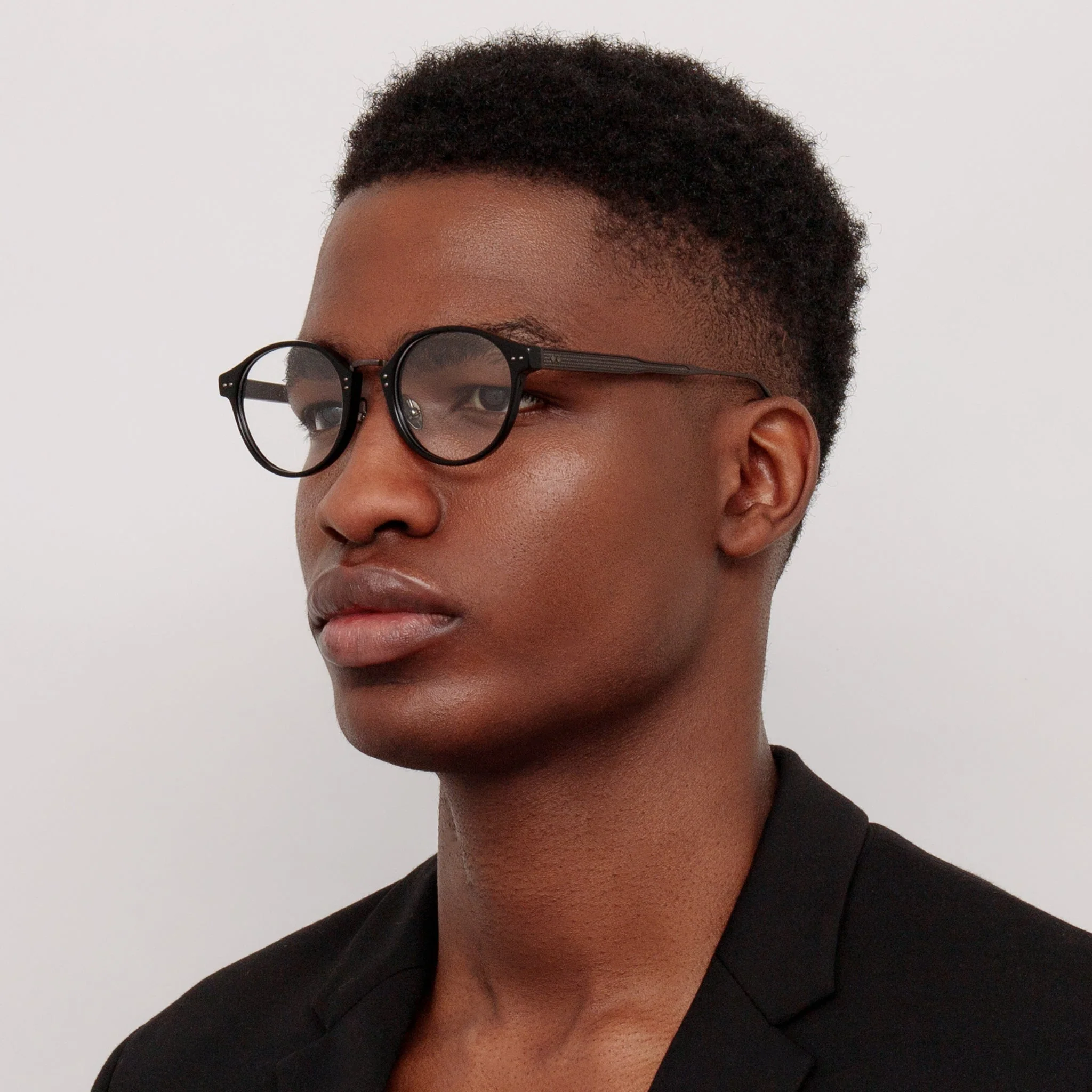 Marco Oval Optical Frame in Black Matt Nickel - Image 3