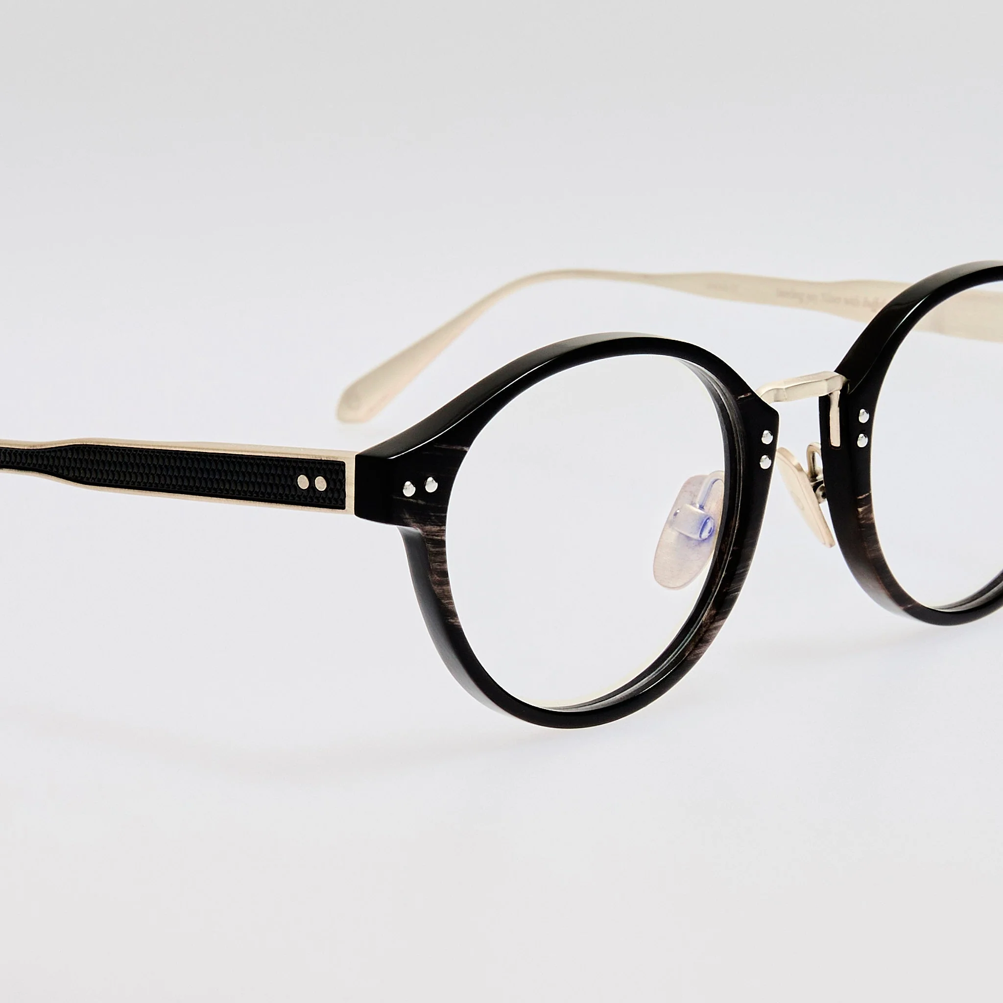 Marco Oval Optical Frame in Buffalo Horn and 925 Sterling Silver - Image 5