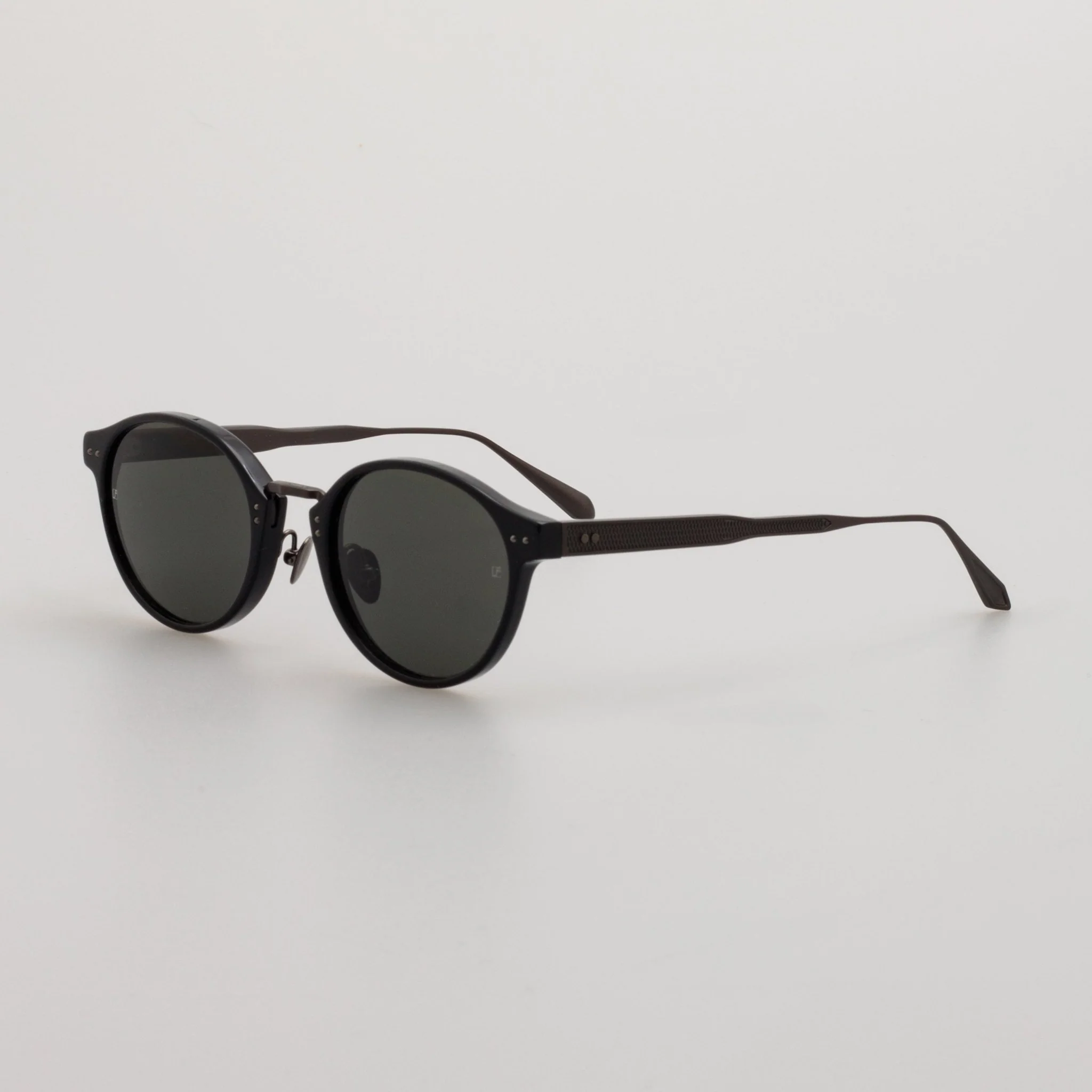 Marco Oval Sunglasses in Black Matt Nickel - Image 2