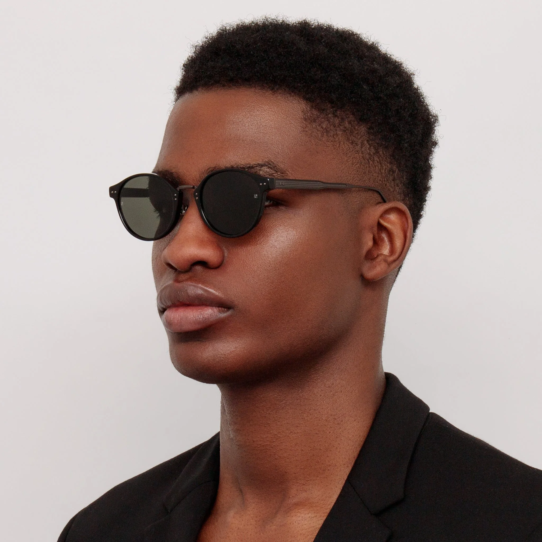 Marco Oval Sunglasses in Black Matt Nickel - Image 3