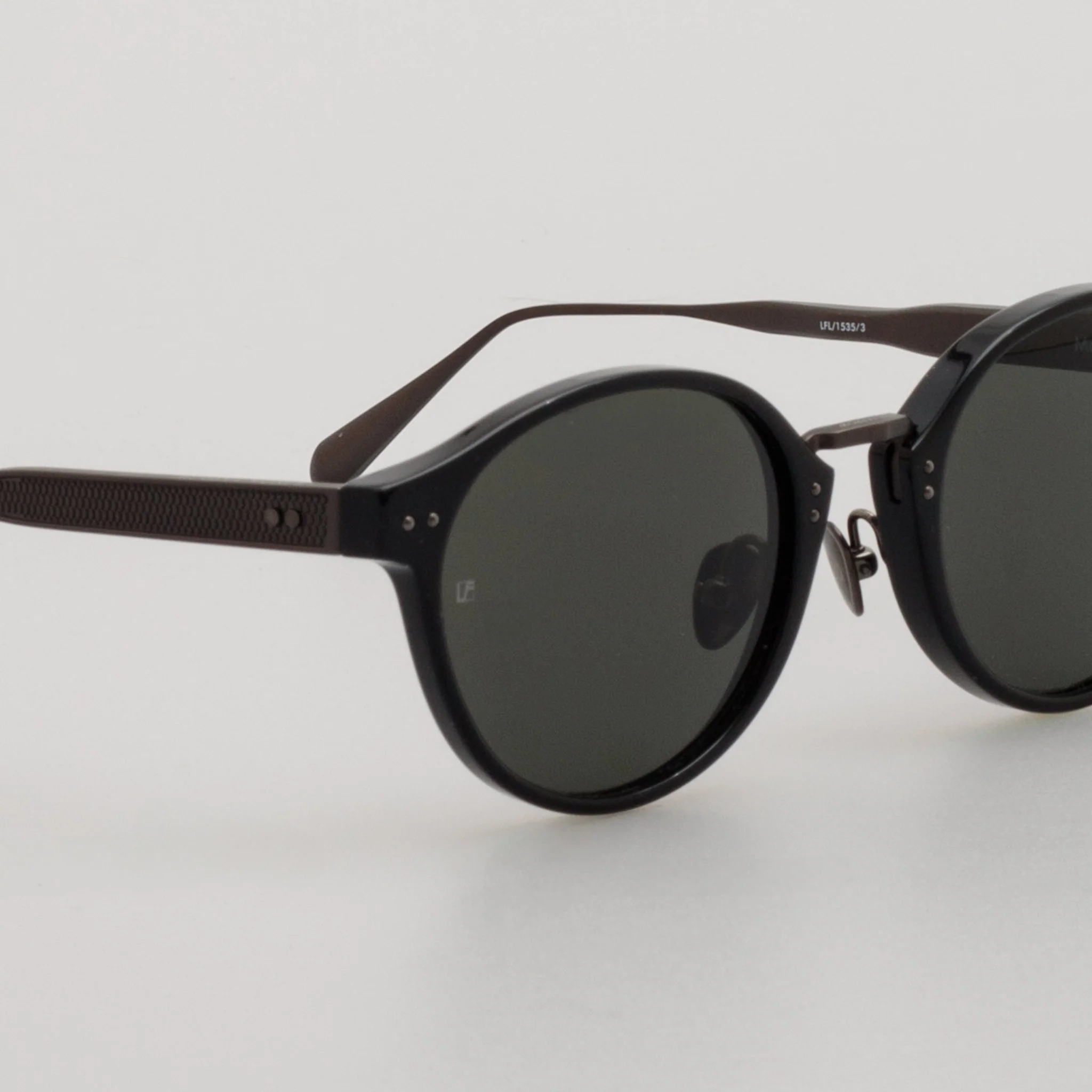 Marco Oval Sunglasses in Black Matt Nickel - Image 4