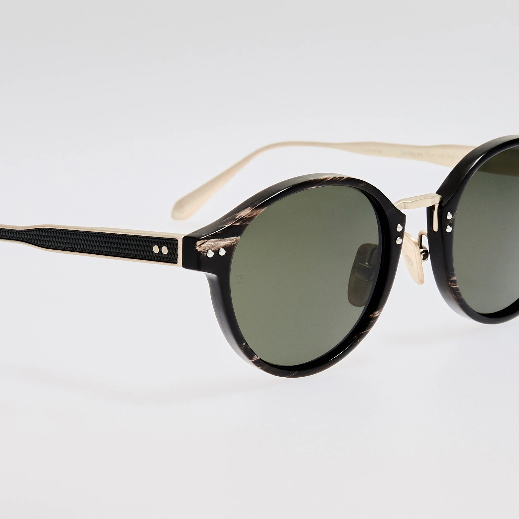 Marco Oval Sunglasses in Buffalo Horn and 925 Sterling Silver - Image 5