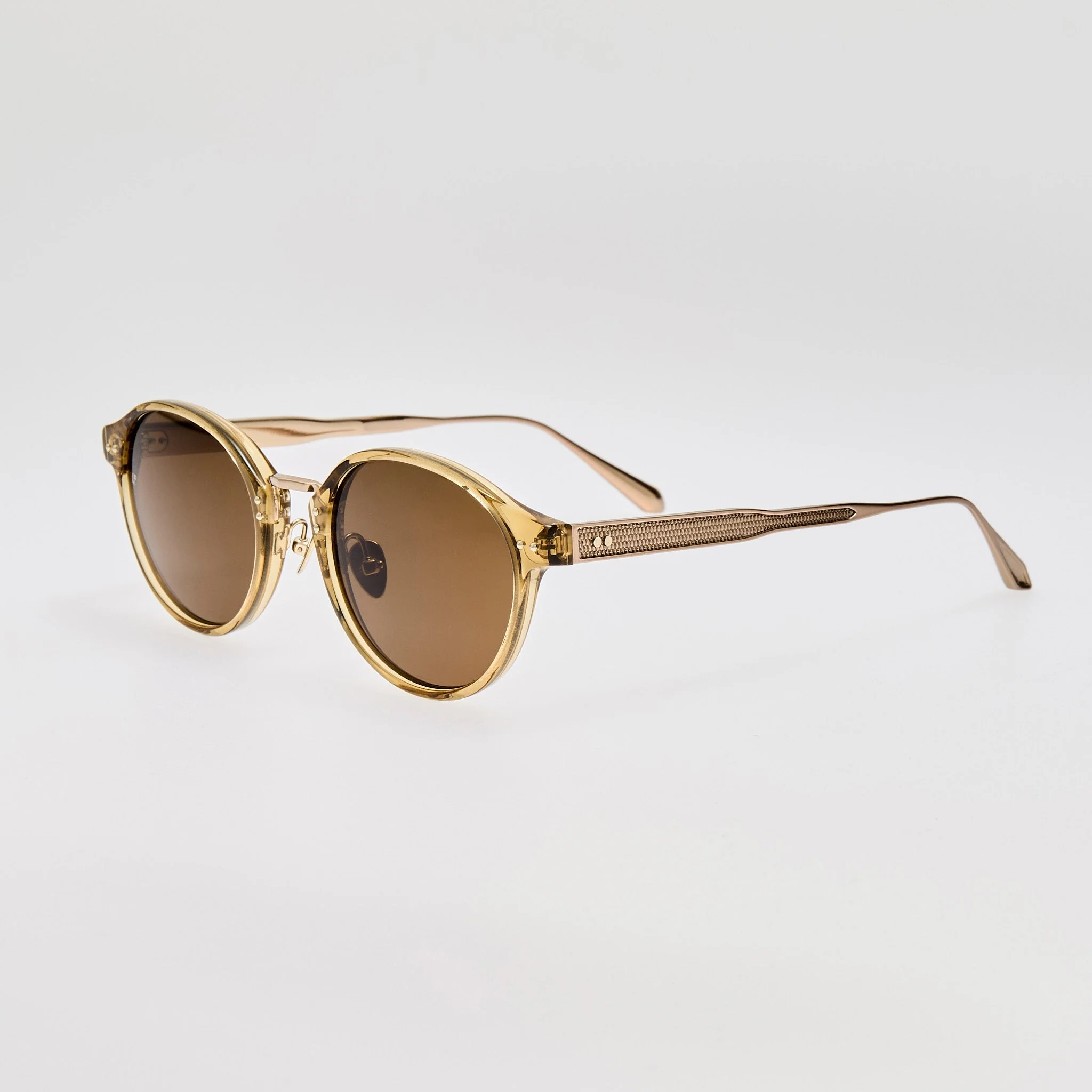 Marco Sunglasses in Khaki and Gold - Image 2