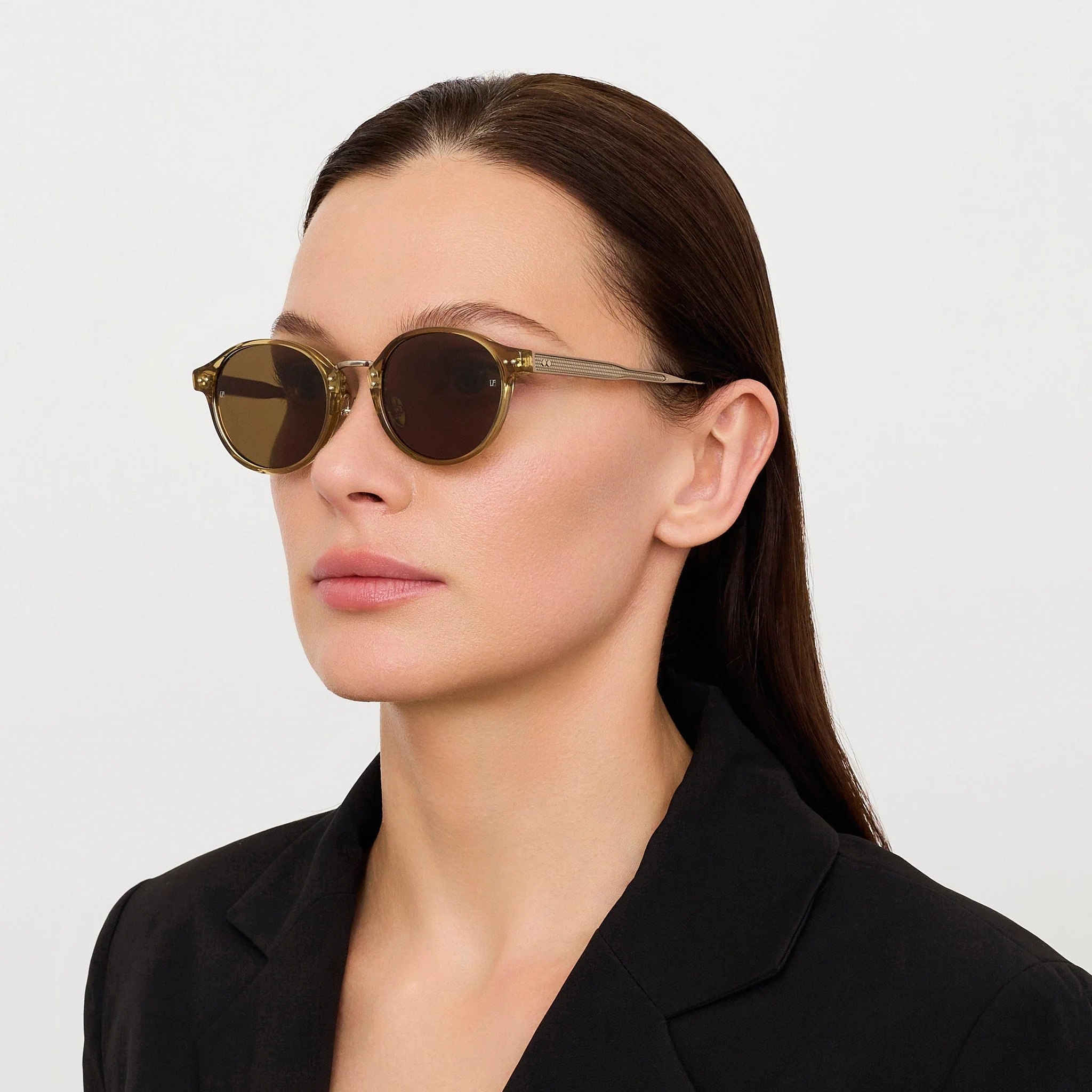 Marco Sunglasses in Khaki and Gold - Image 3