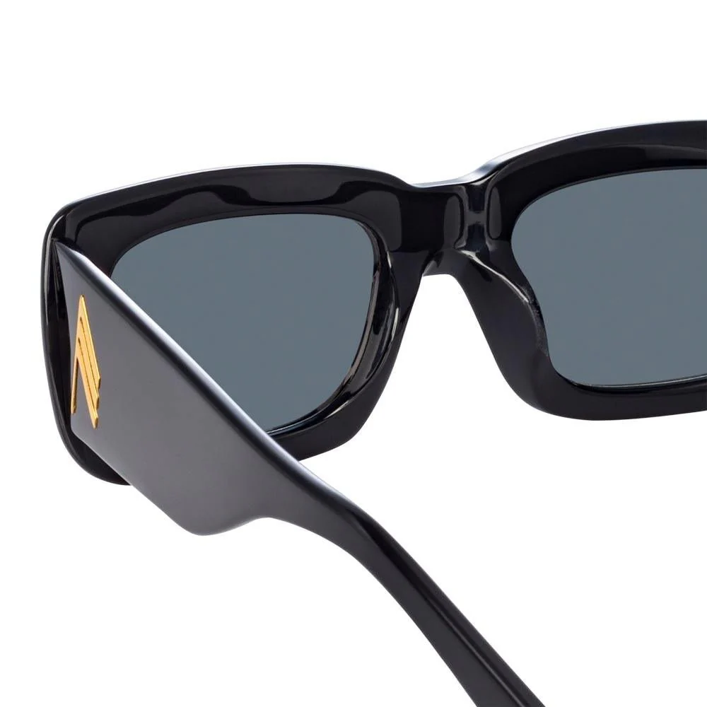 Marfa Rectangular Sunglasses in Black - Image 5