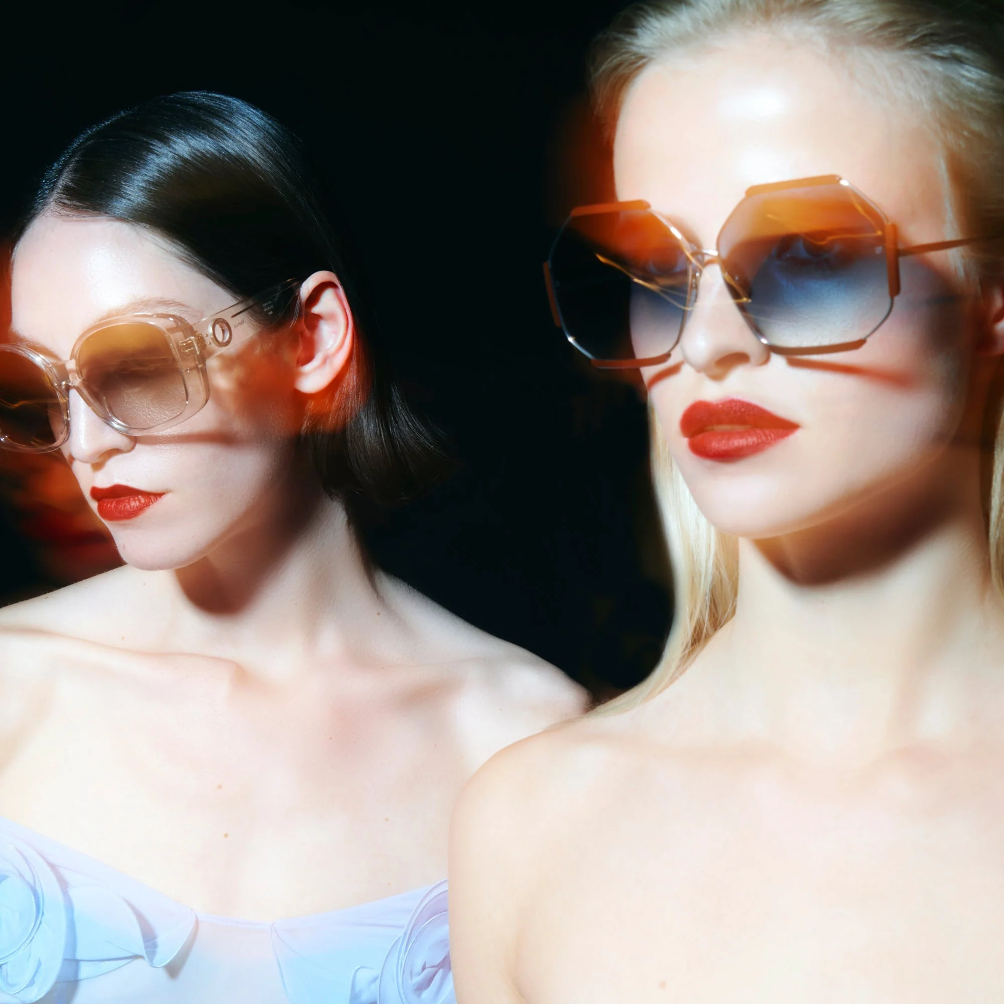 Margot Sunglasses in 22K Gold and Aqua - Image 5