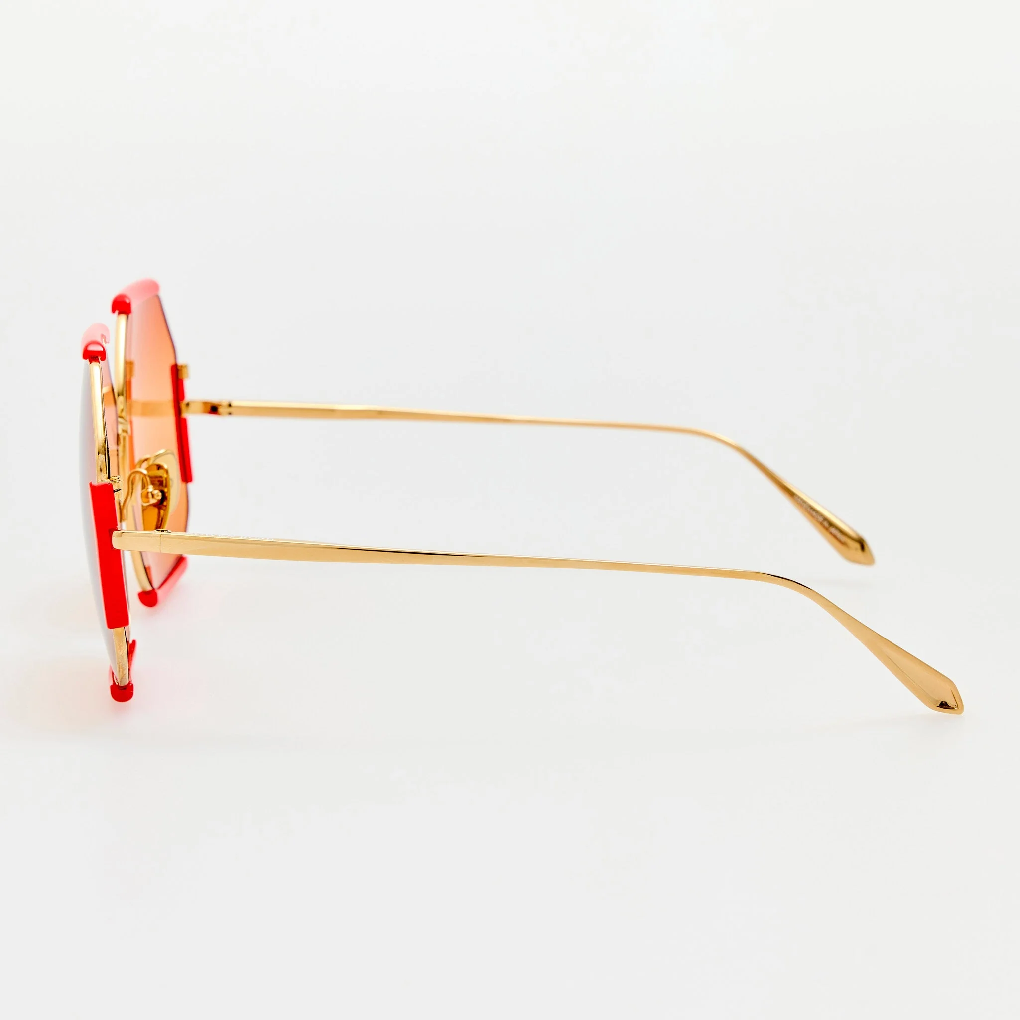 Margot Sunglasses in 22K Gold and Terracotta - Image 6