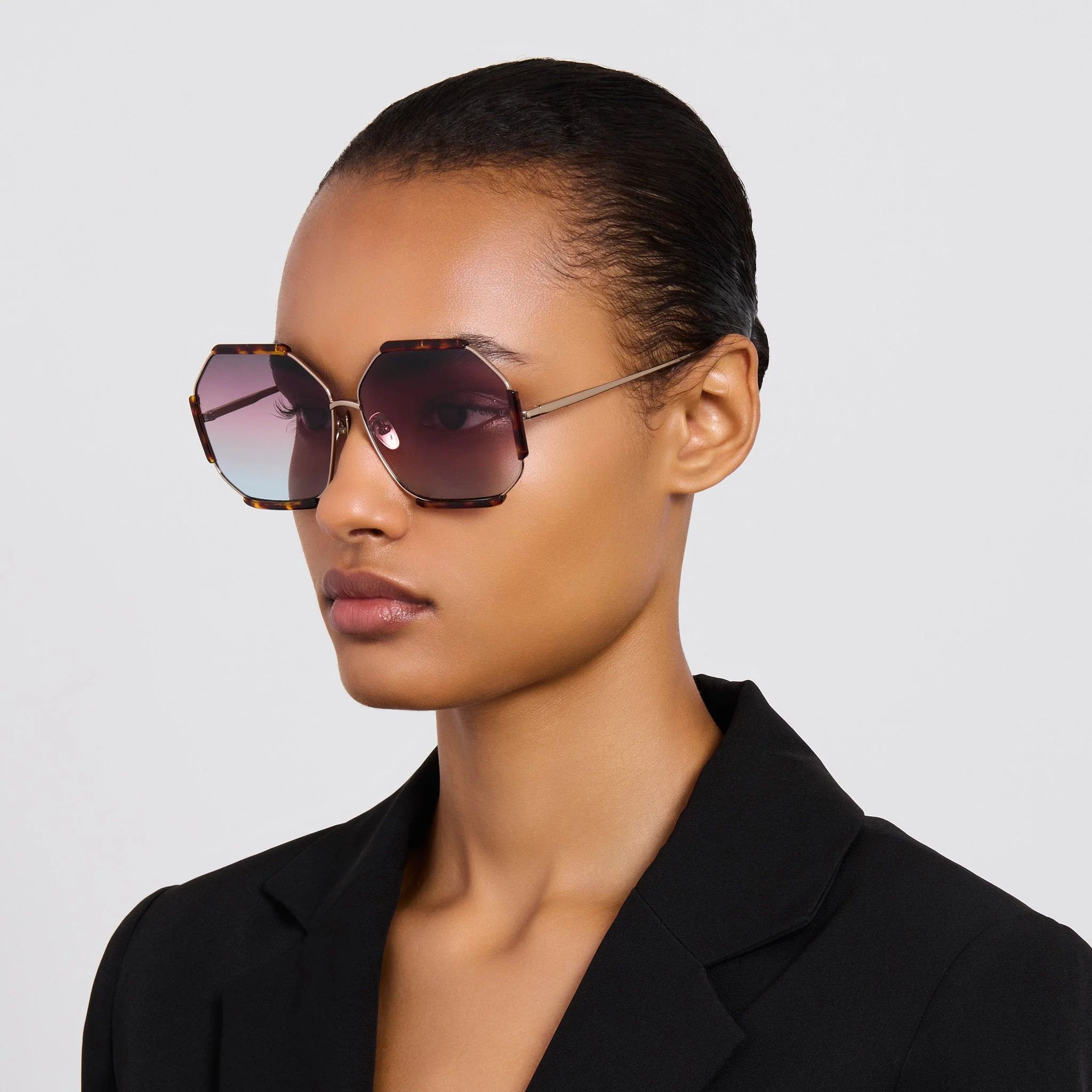 Margot Sunglasses in 22K Gold and Dusk - Image 3