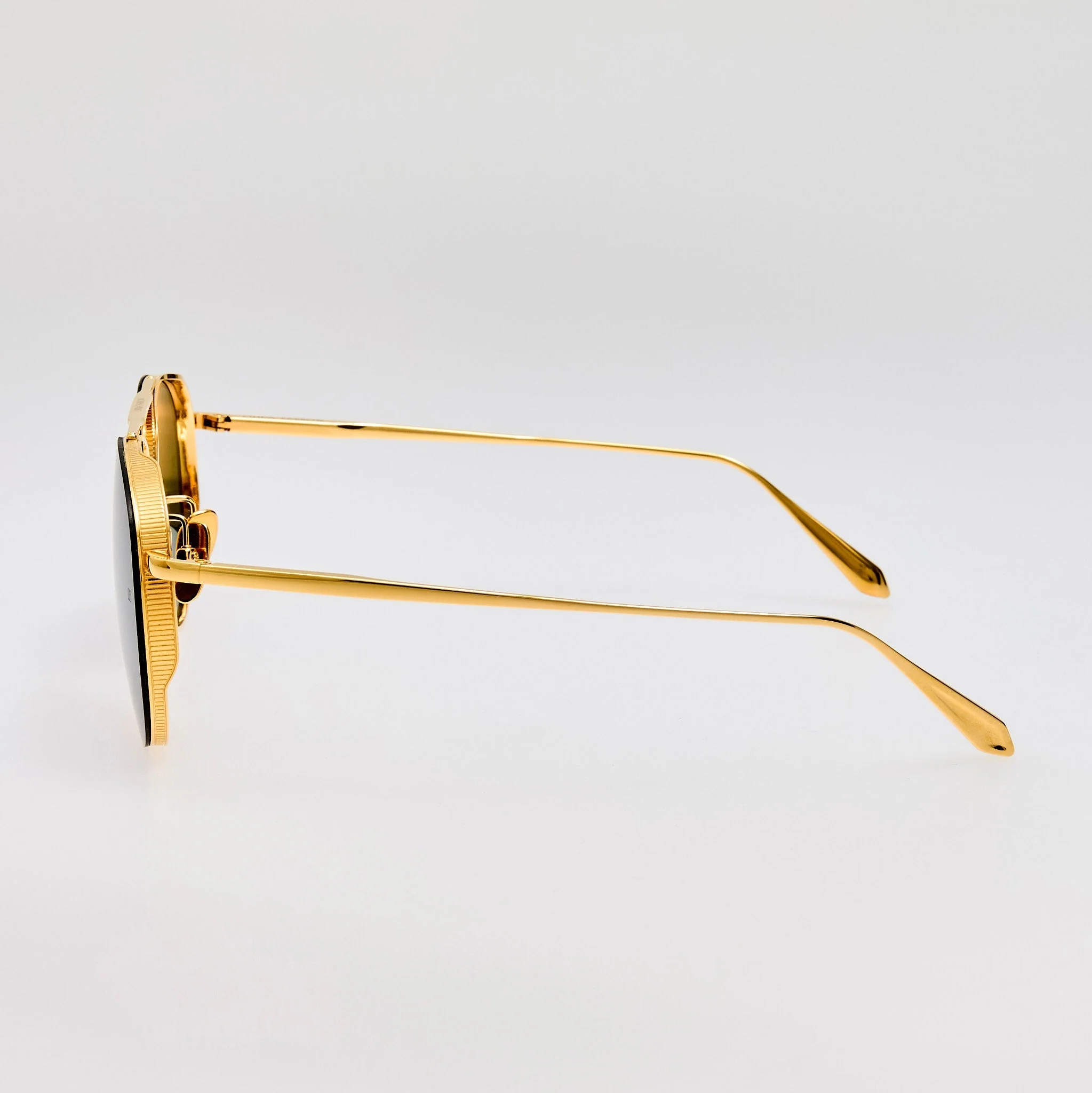 Meret Sunglasses in 22K Gold and Green - Image 6