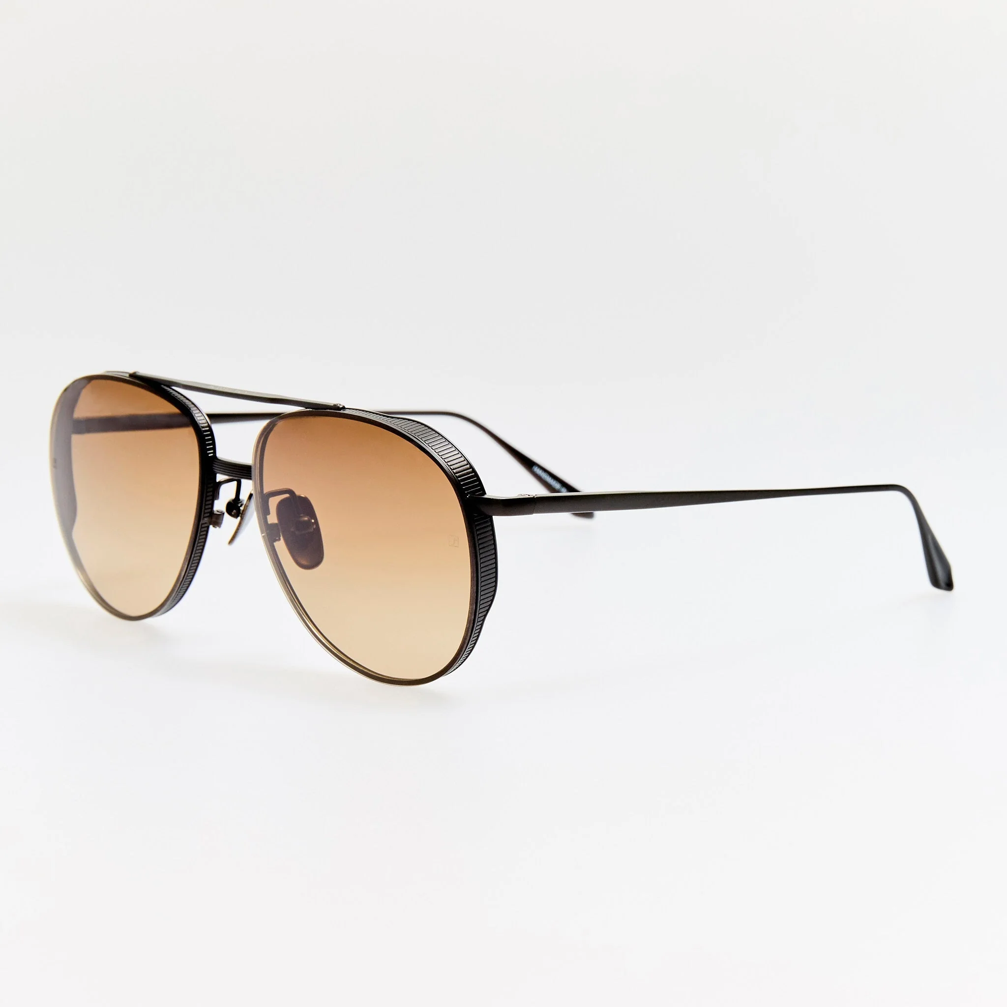 Meret Sunglasses in Matt Nickel and Mocha - Image 2