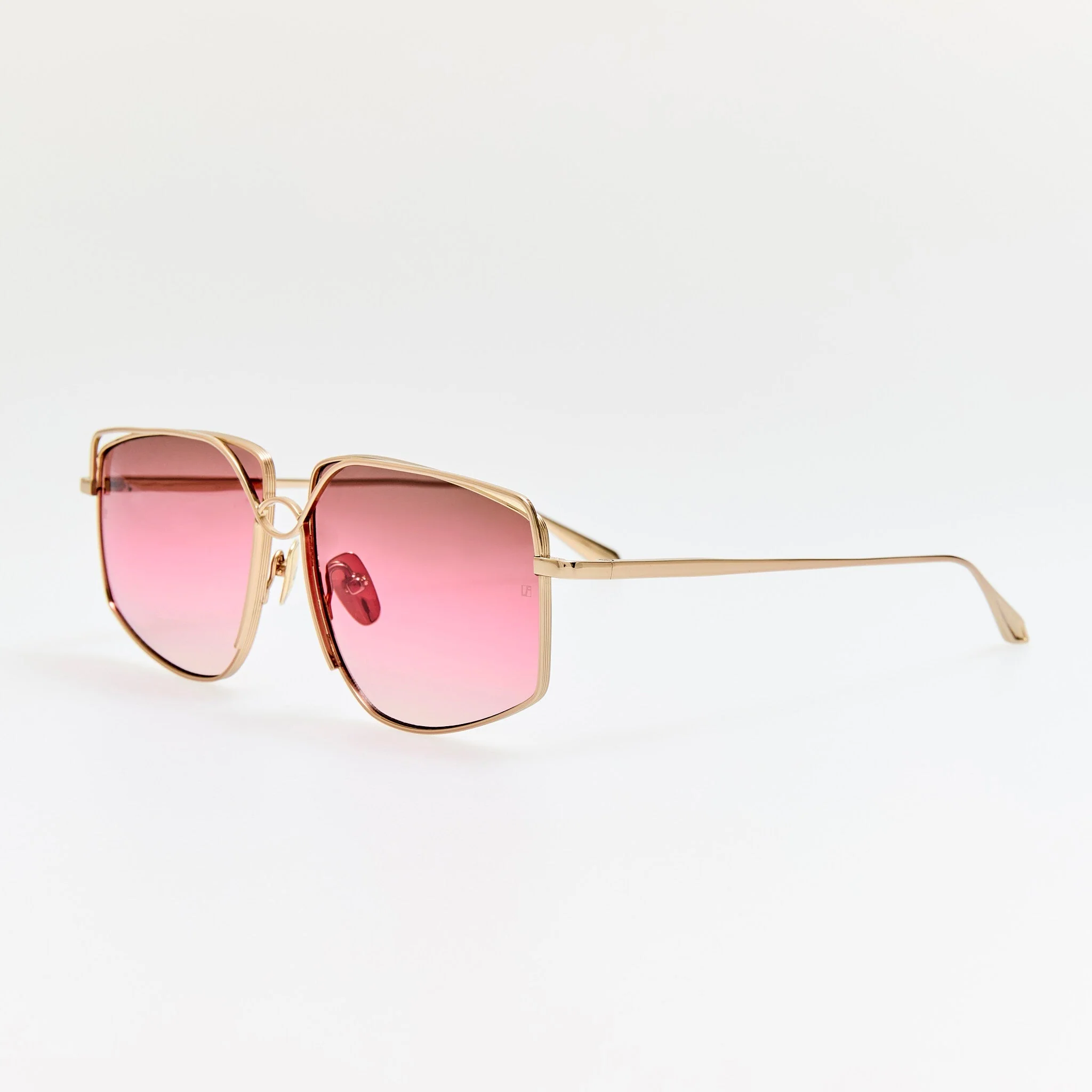 Miranda Sunglasses in 22K Gold and Pink - Image 2