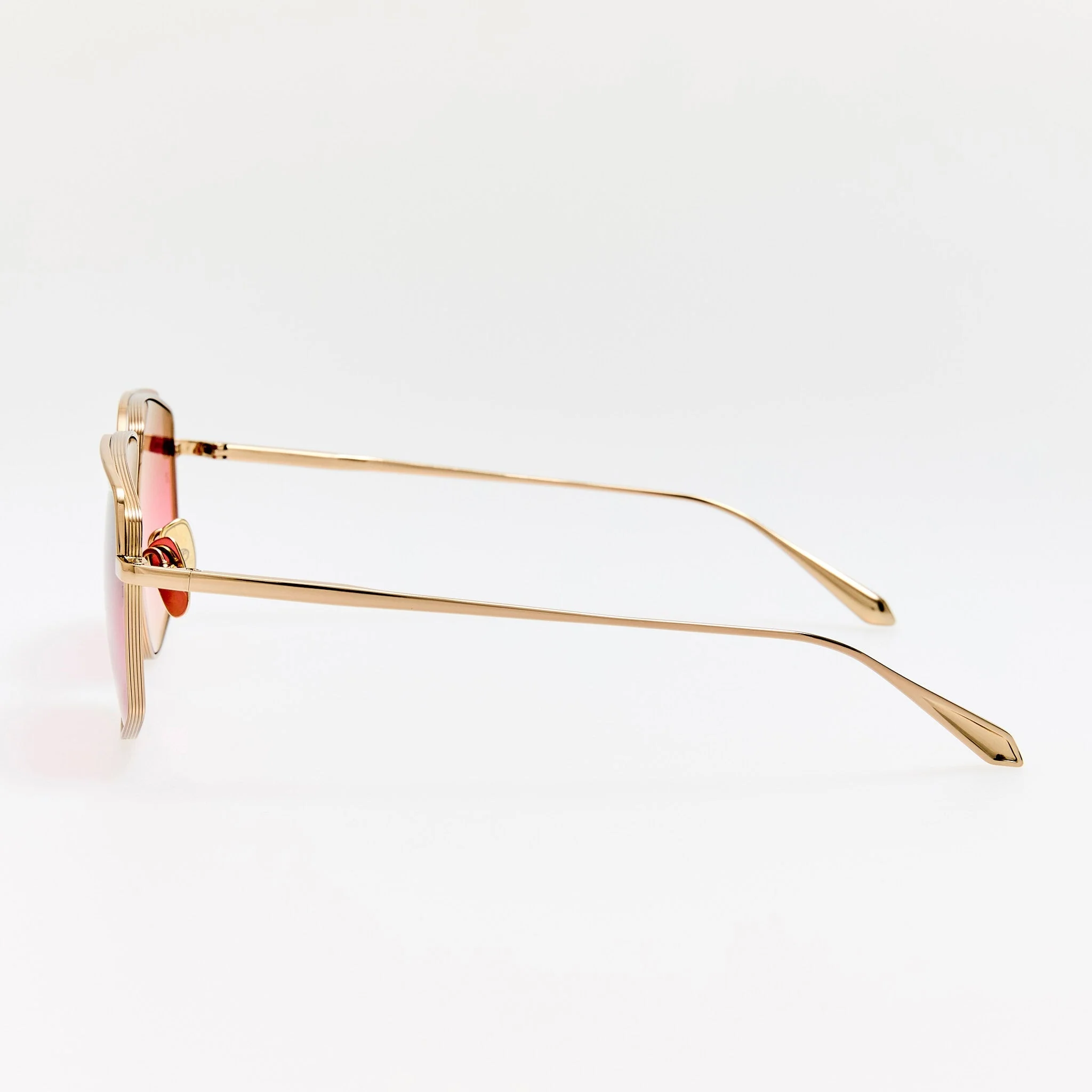 Miranda Sunglasses in 22K Gold and Pink - Image 4